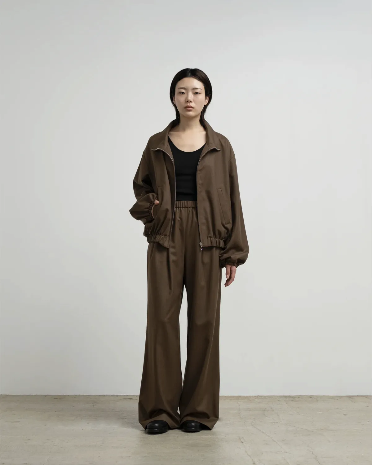 Graphpaper / Fine Wool Saxony Easy Wide Pants (GL263-40434)
