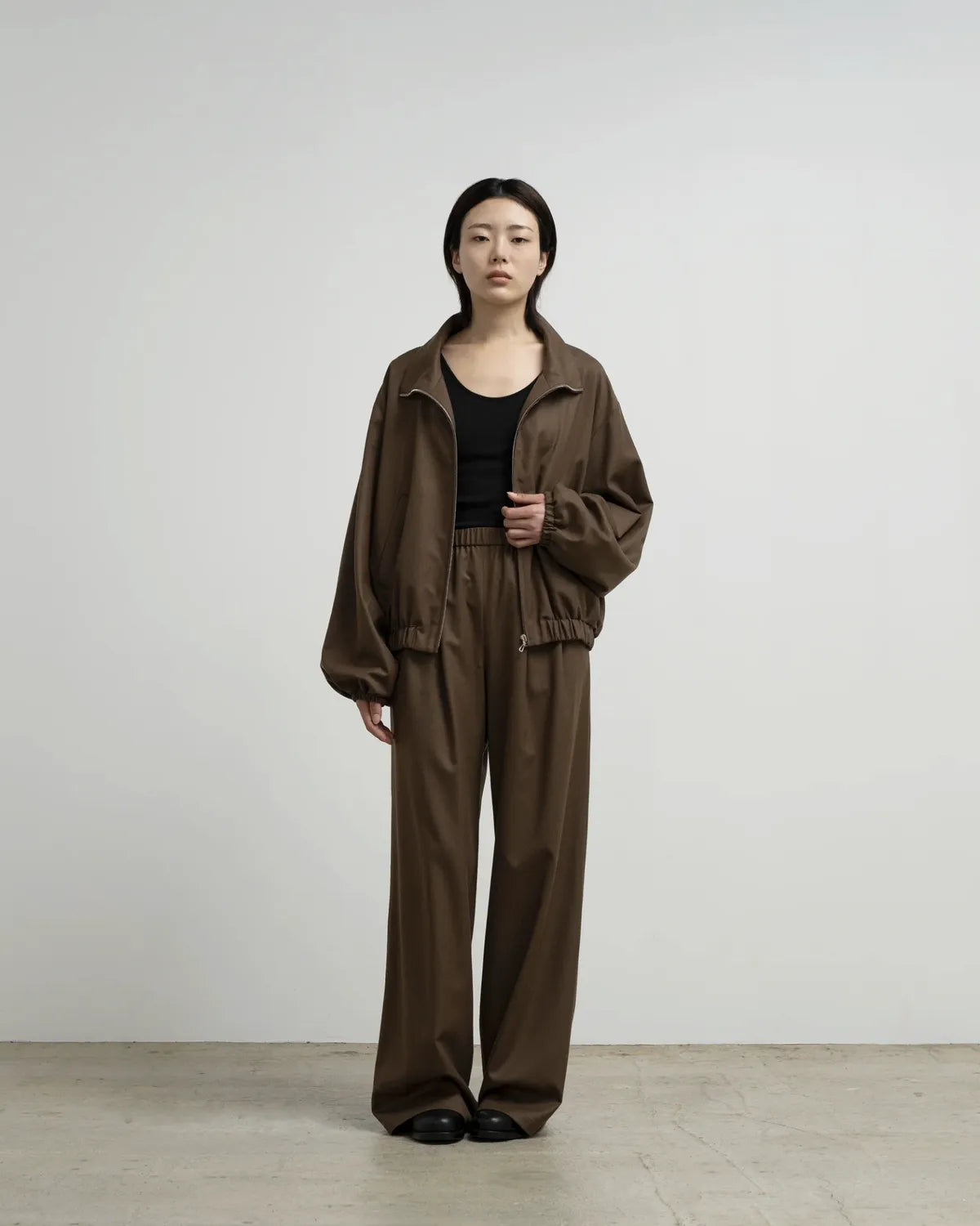 Graphpaper / Fine Wool Saxony Easy Wide Pants (GL263-40434)