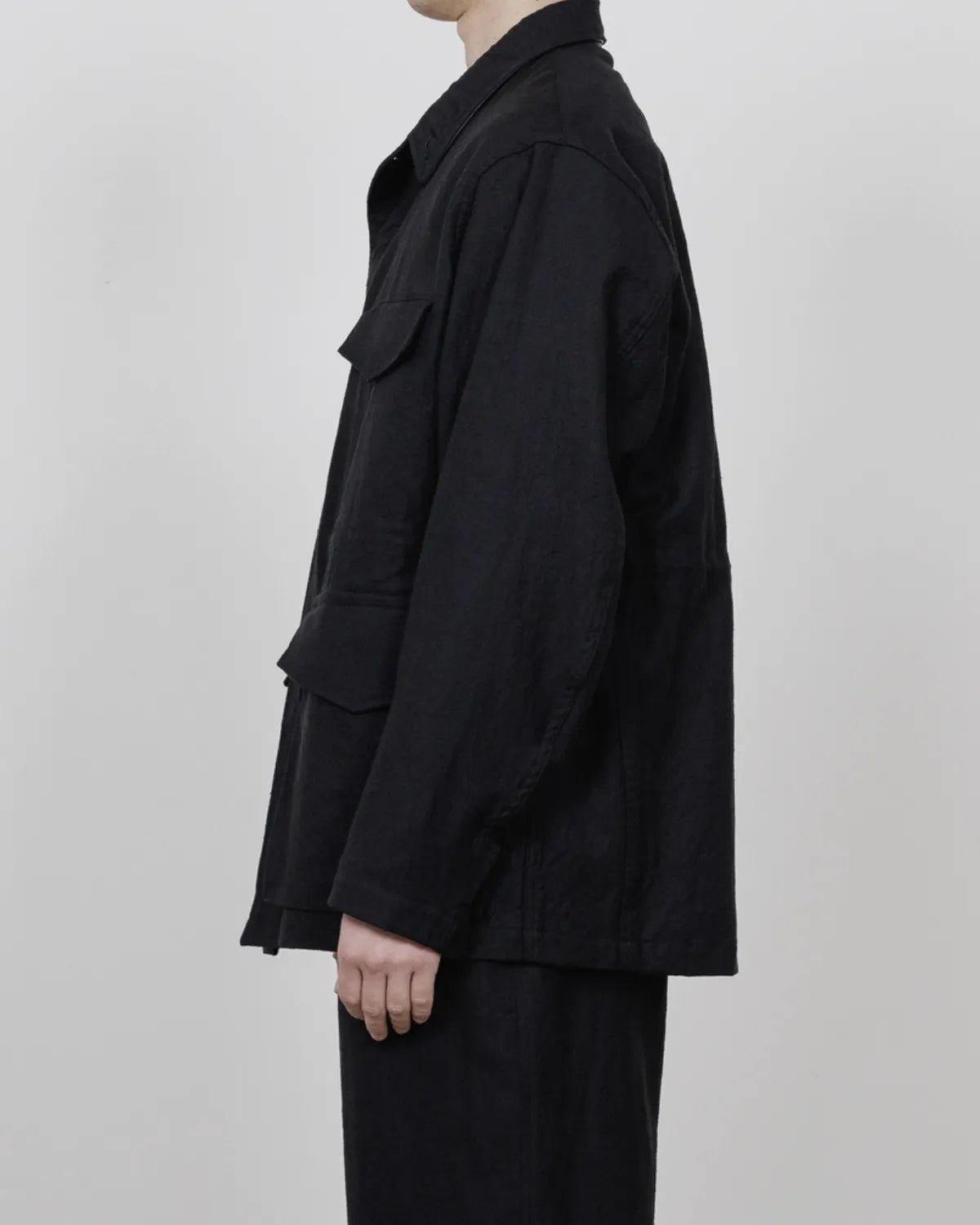 marka / Wool/Linen Moleskin / Military Jacket (M26C11BL01C)