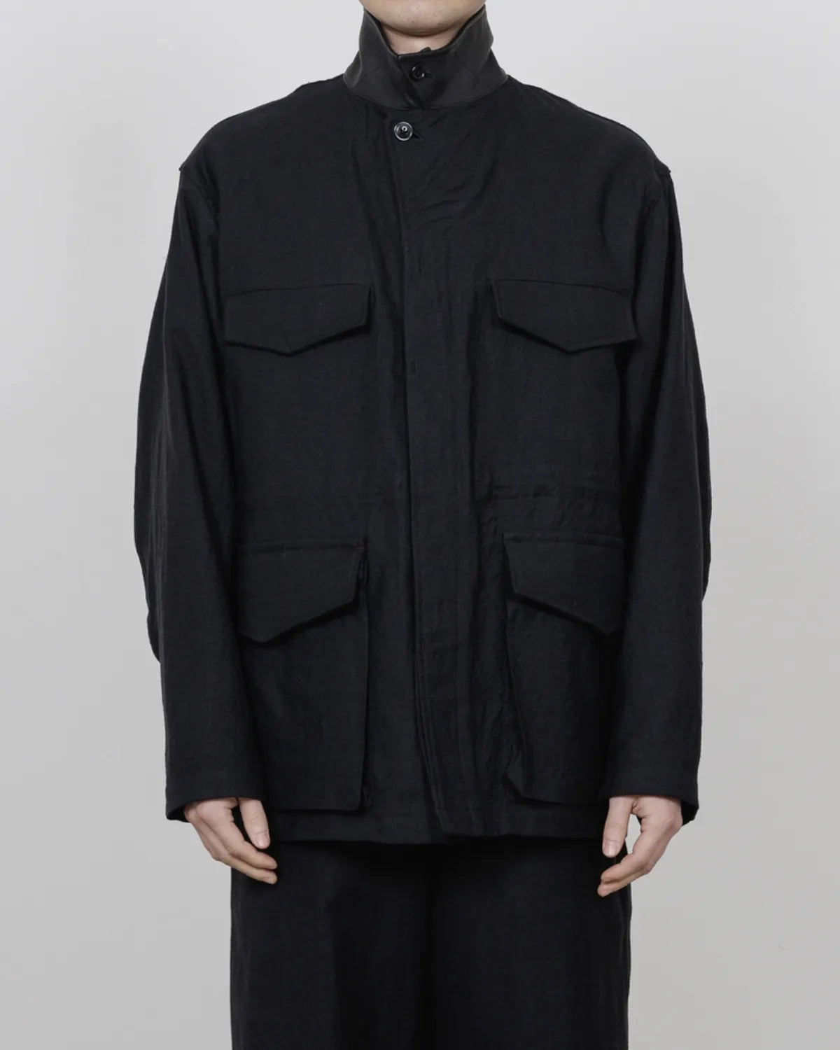 marka / Wool/Linen Moleskin / Military Jacket (M26C11BL01C)