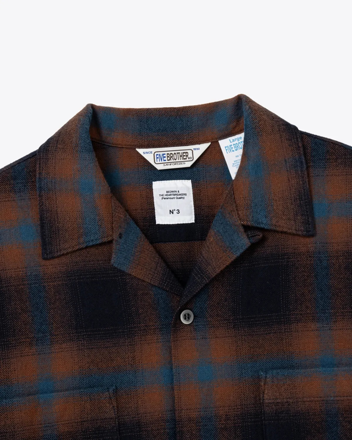 BEDWIN & THE HEARTBREAKERS / FIVE BROTER Ex. L/S CHECK SHIRT "VIN" (26AB1769)