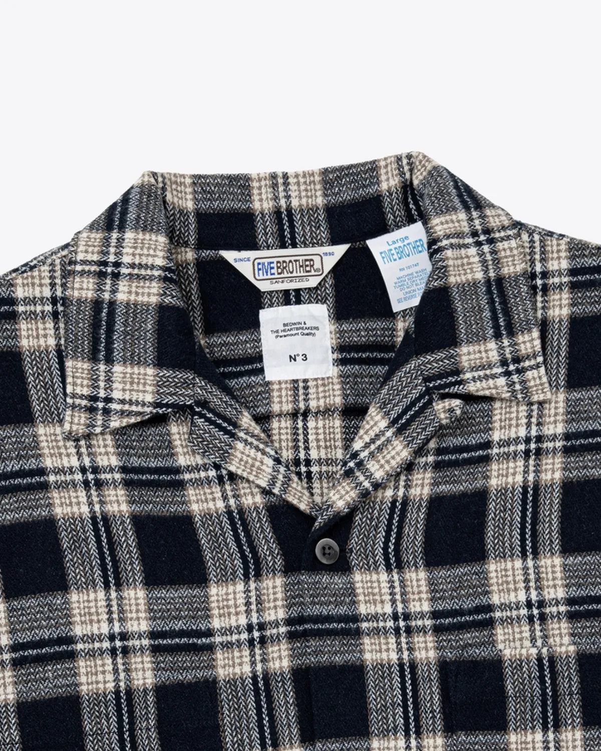 BEDWIN & THE HEARTBREAKERS / FIVE BROTER Ex. L/S CHECK SHIRT "VIN" (26AB1769)
