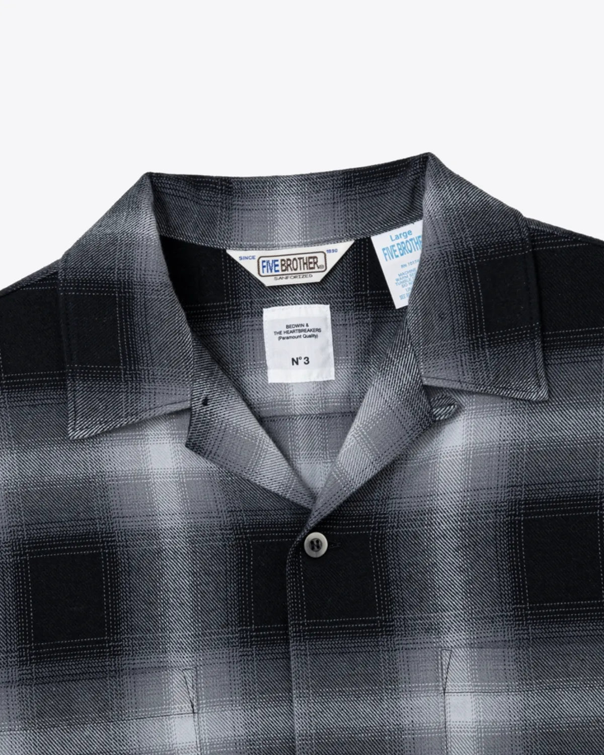 BEDWIN & THE HEARTBREAKERS / FIVE BROTER Ex. L/S CHECK SHIRT "VIN" (26AB1769)