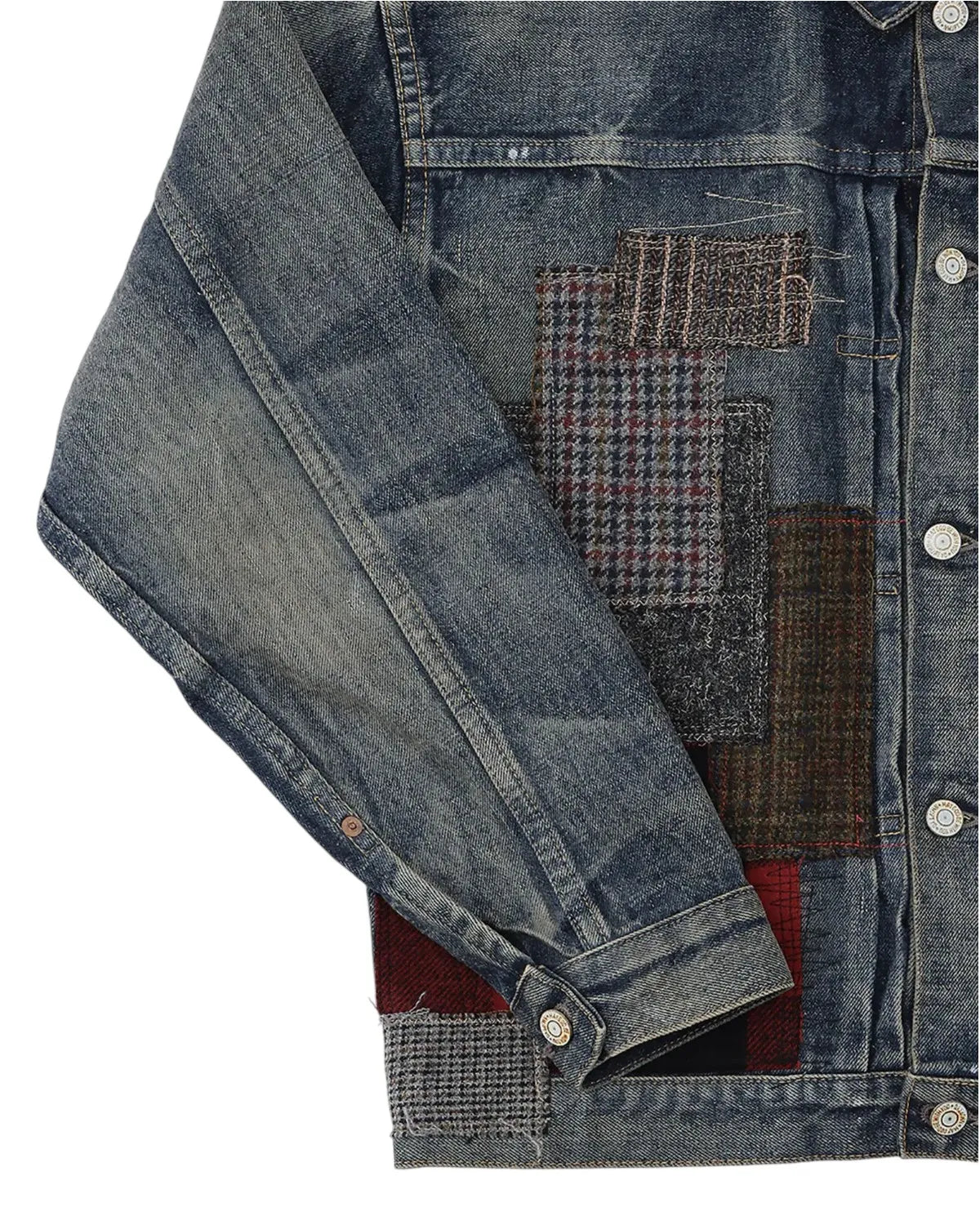 eYe JUNYA WATANABE MAN × New Manual / 綿デニム×多素材MIX カスタマイズ ジャケット (WR-J915-100)