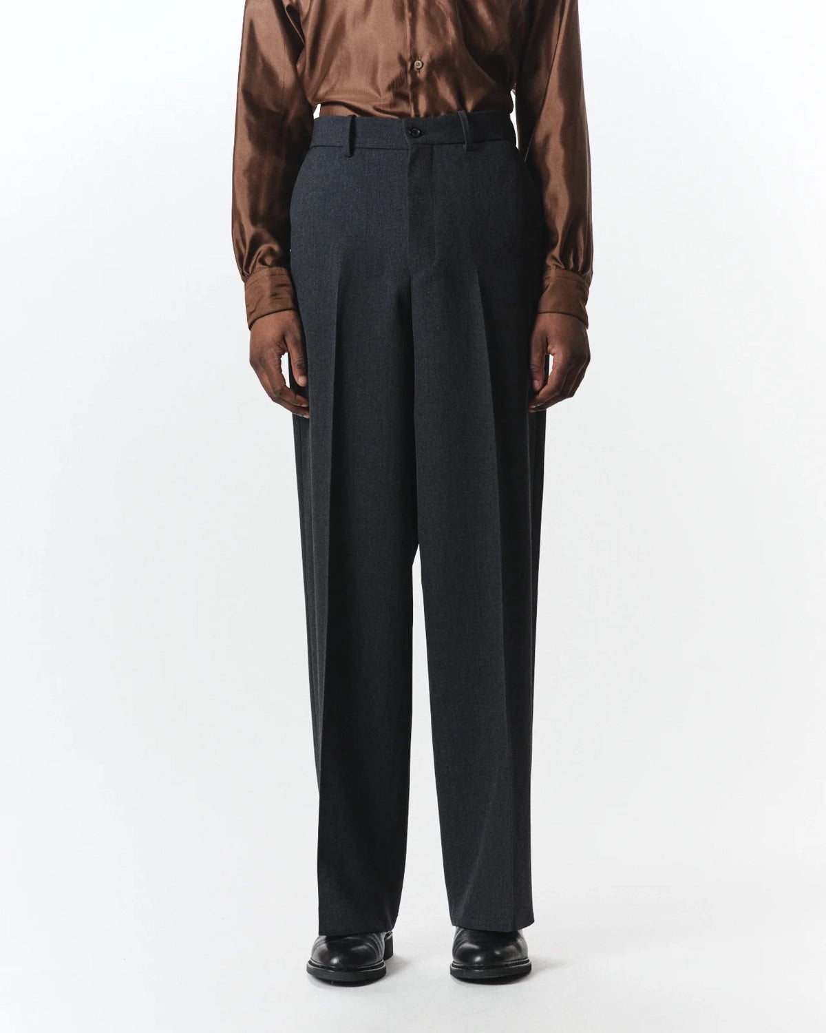 MARKAWARE / Organic Wool Survival Cloth® Flat Front Wide Trousers (A26C07PT03C)