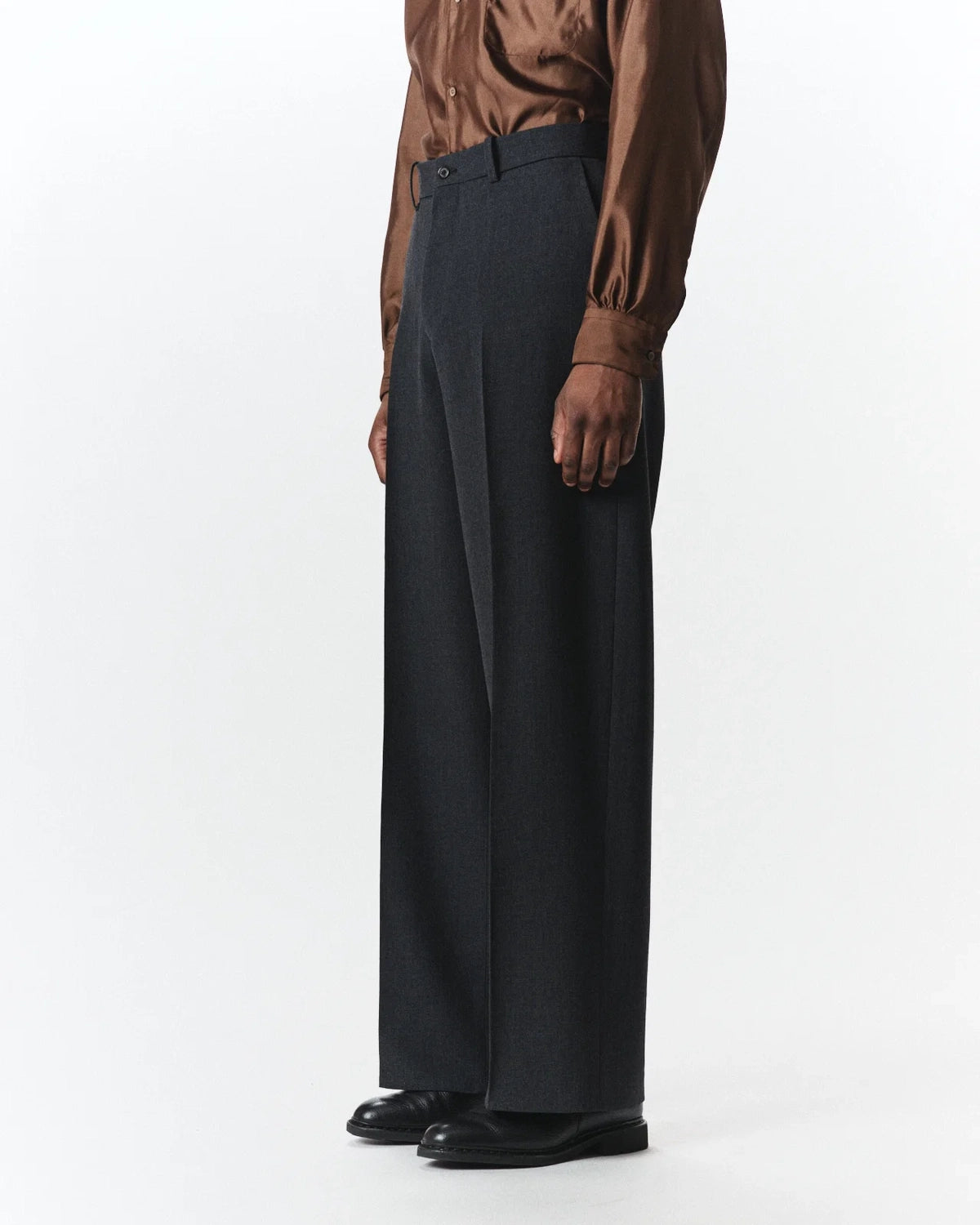 MARKAWARE / Organic Wool Survival Cloth® Flat Front Wide Trousers (A26C07PT03C)