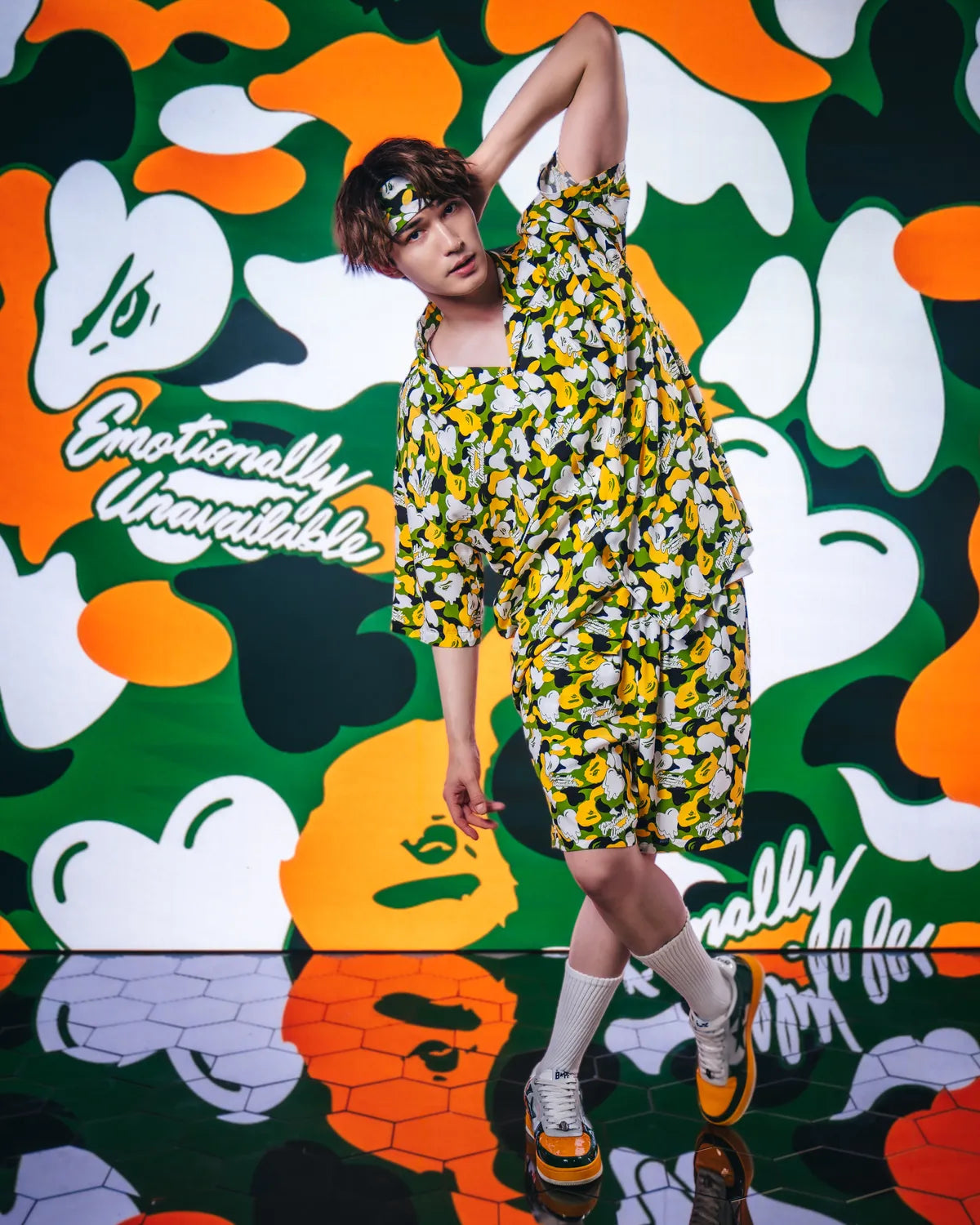 Emotionaly Unavailable × A BATHING APE®︎ /  EU APE ALOHA SHIRT (EU-MK8-0000-02)