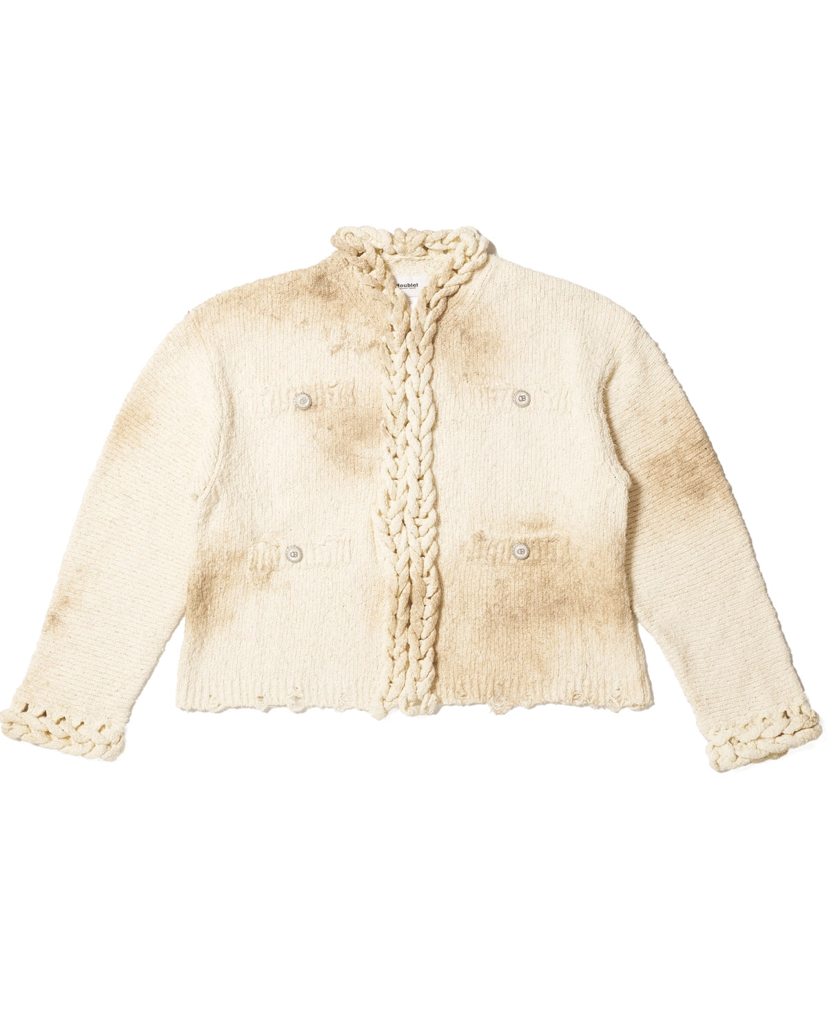 doublet / CHAINED SLASH KNIT CARDIGAN (26SS53KN209)