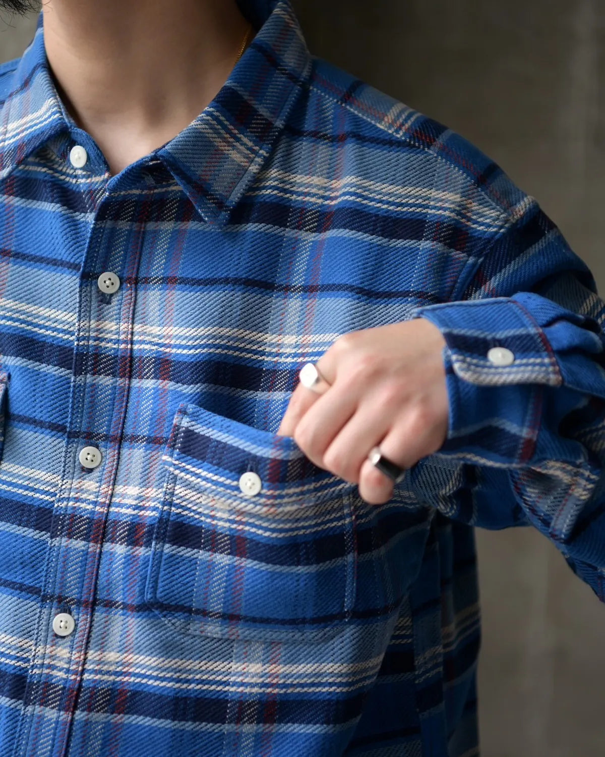 MODMNT / TWILL CHECK FIELD SHIRT (M2520-1I020F)