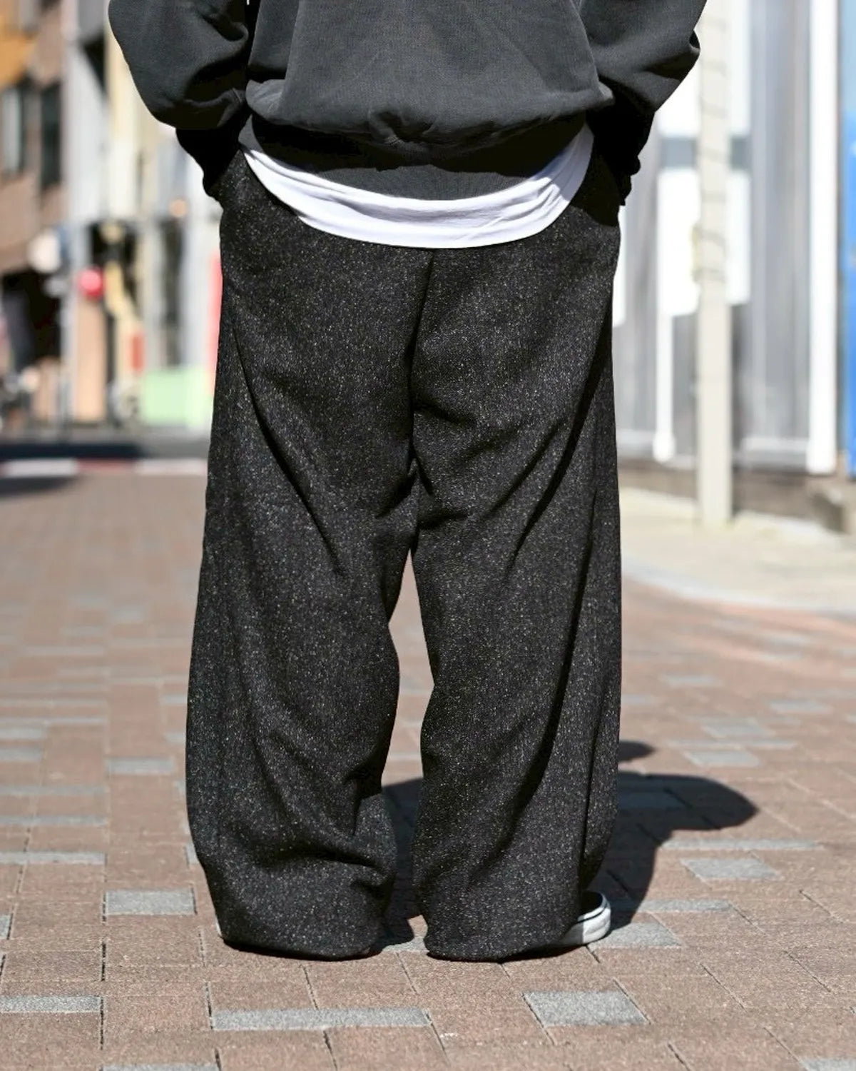 COOTIE PRODUCTIONS® / Silk Nep Herringbone 2 Tuck Wide Trousers (CTE-25A120)