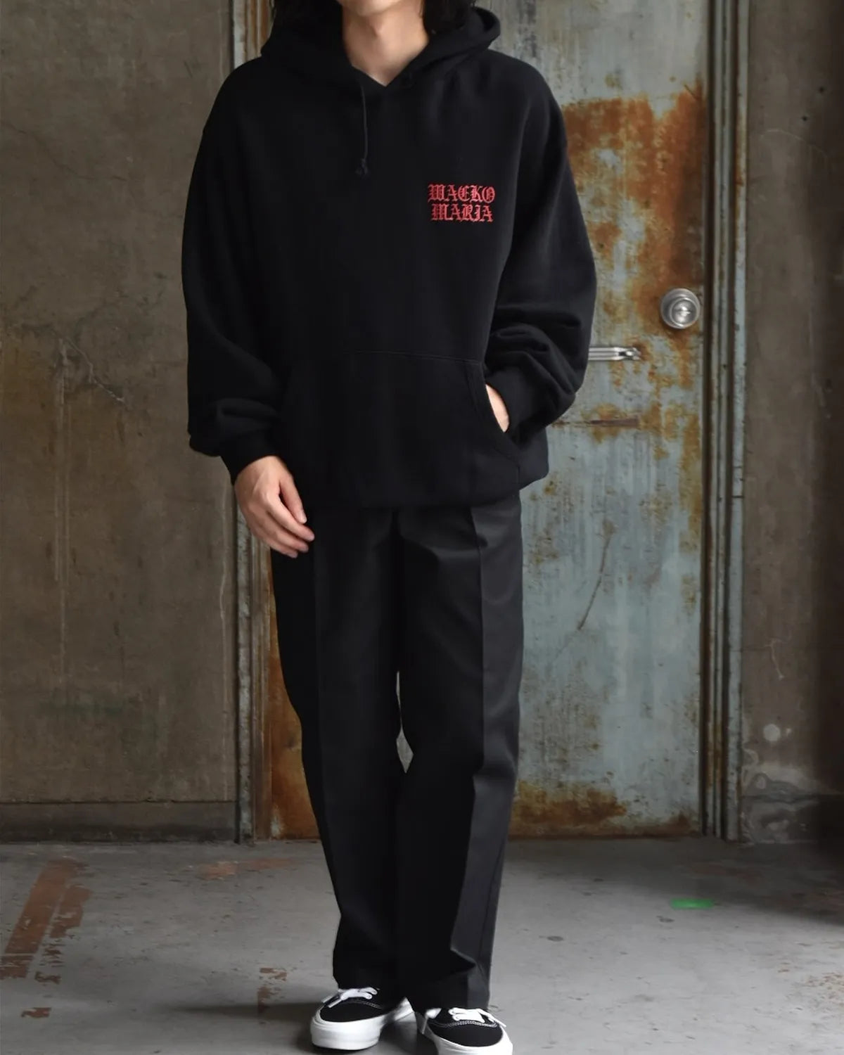 WACKO MARIA × DEATH ROW RECORDS / GARMENT DYED HOODED SWEAT SHIRT (DEATHROW-WM-SS02)