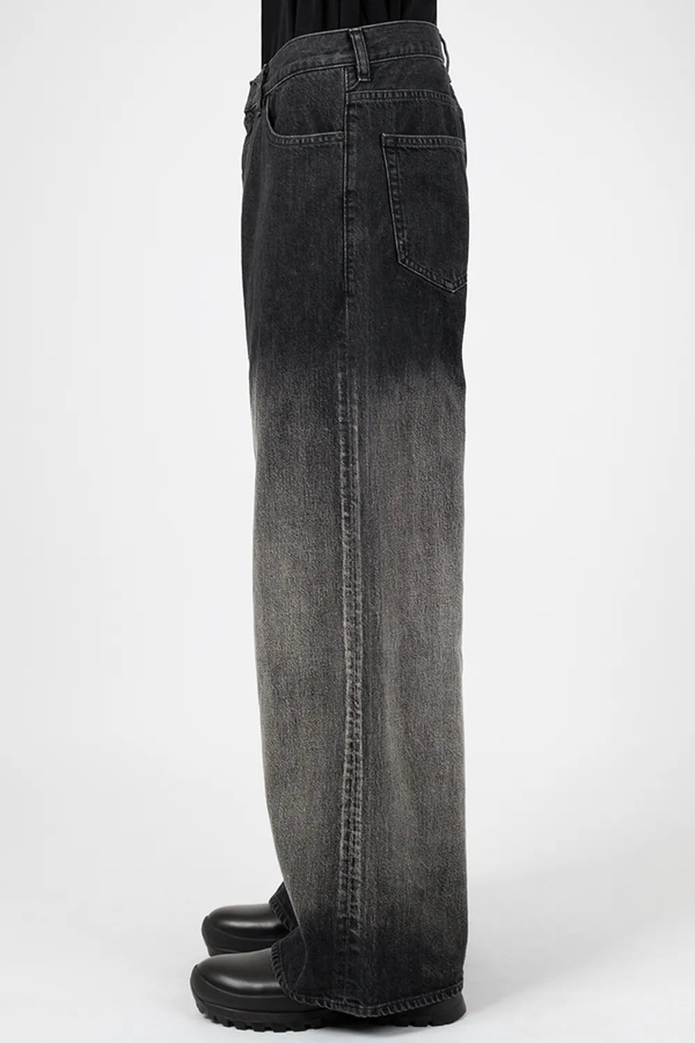 LAD MUSICIAN / 11.5oz GRADATION DENIM WIDE STRAIGHT PANTS (2126-504)