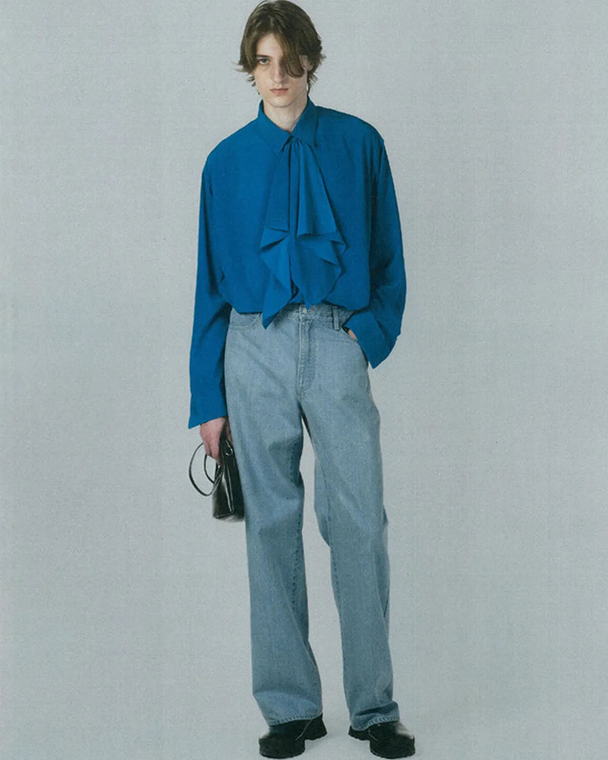 LAD MUSICIAN / 11.5oz BLEACH DENIM STRAIGHT PANTS (2126-513)