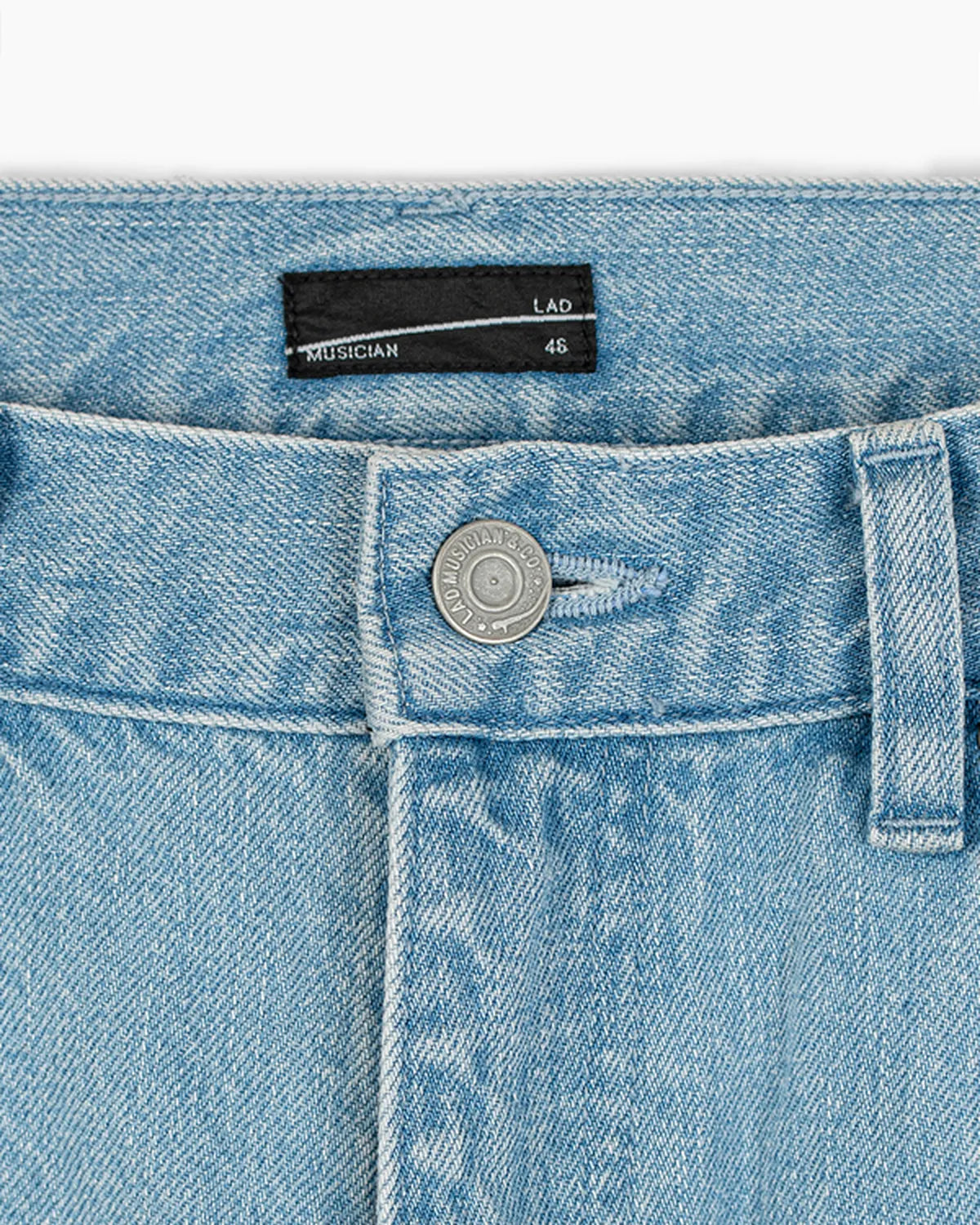 LAD MUSICIAN / 11.5oz BLEACH DENIM STRAIGHT PANTS (2126-513)