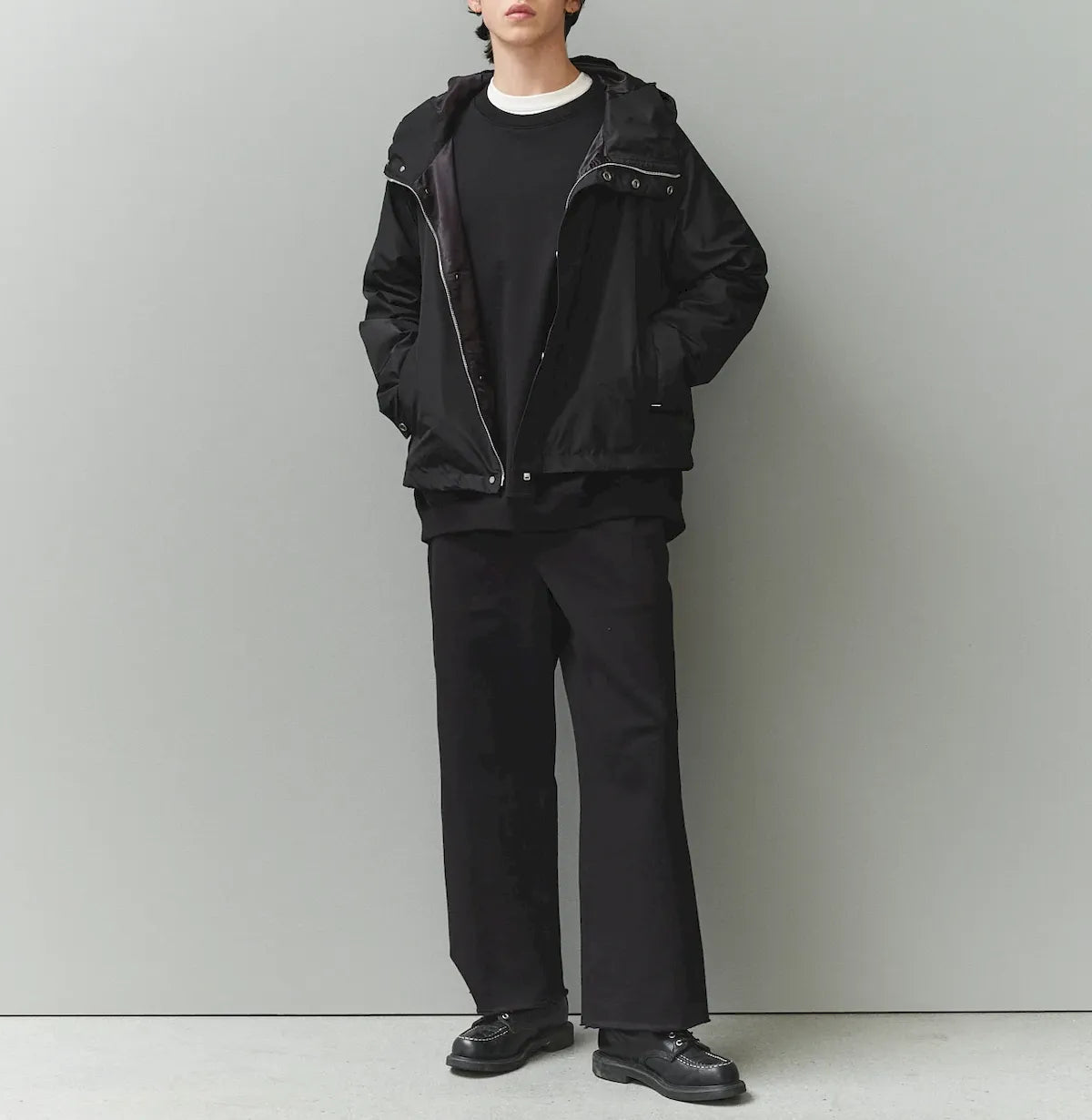 MARKAWARE / SILK SHORT RAIN JACKET (A24C22BL03C)