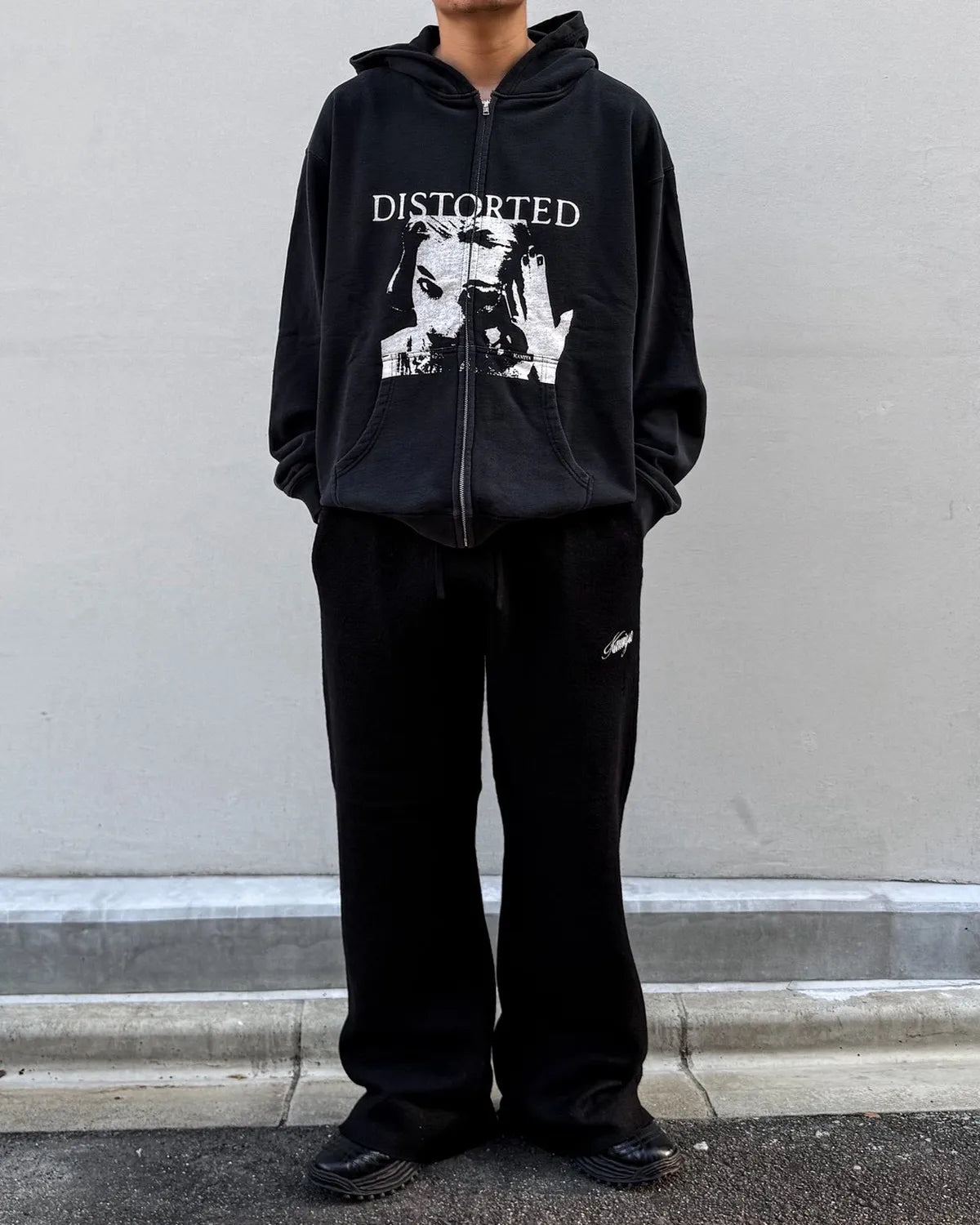 KAMIYA / "DISTORTED Girl" Zip-up Hoodie (G17HD101)