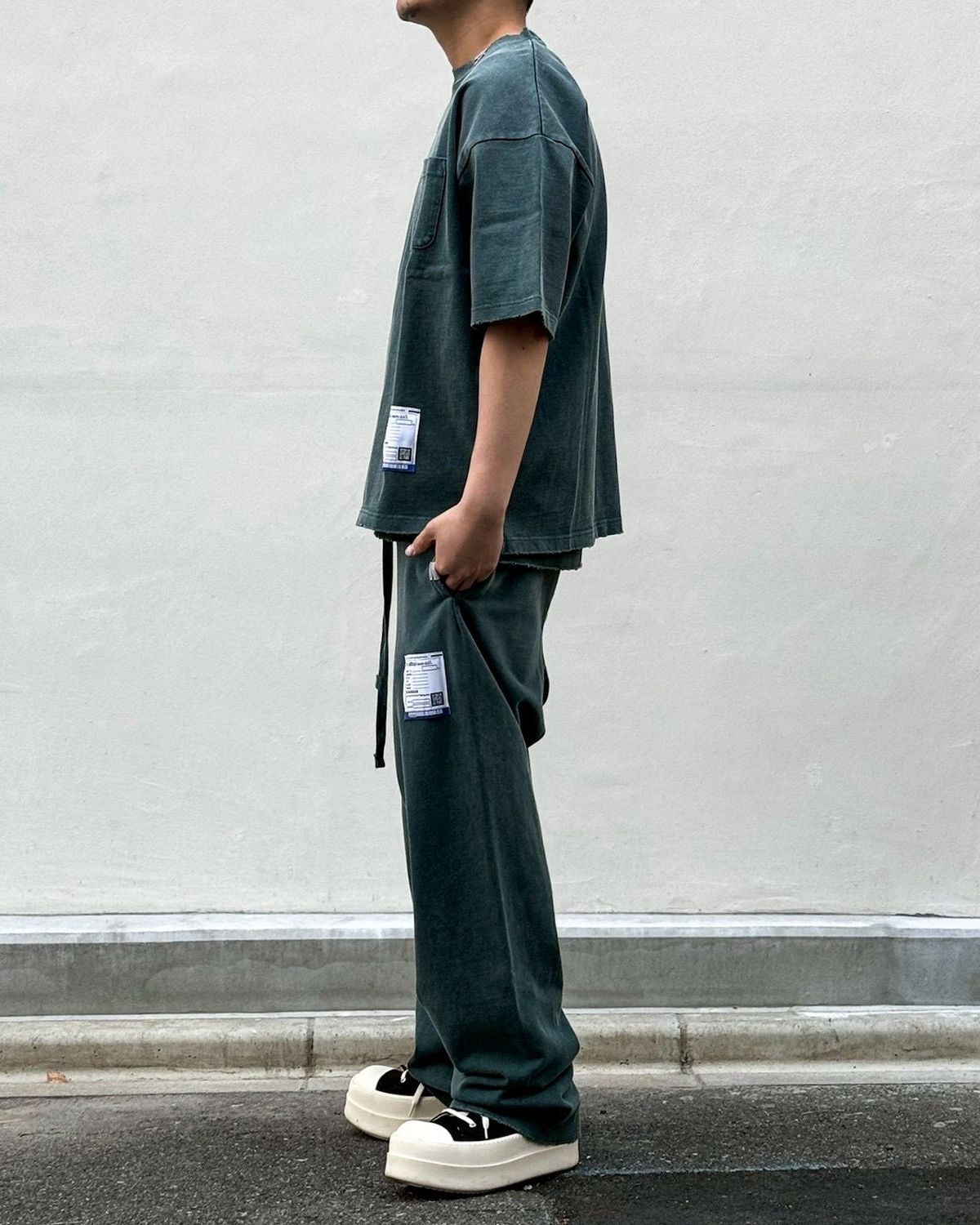 Maison MIHARA YASUHIRO in・stru(men-tal). / Sun Faded Like Distressed Pocket T-shirt (I16TS571)