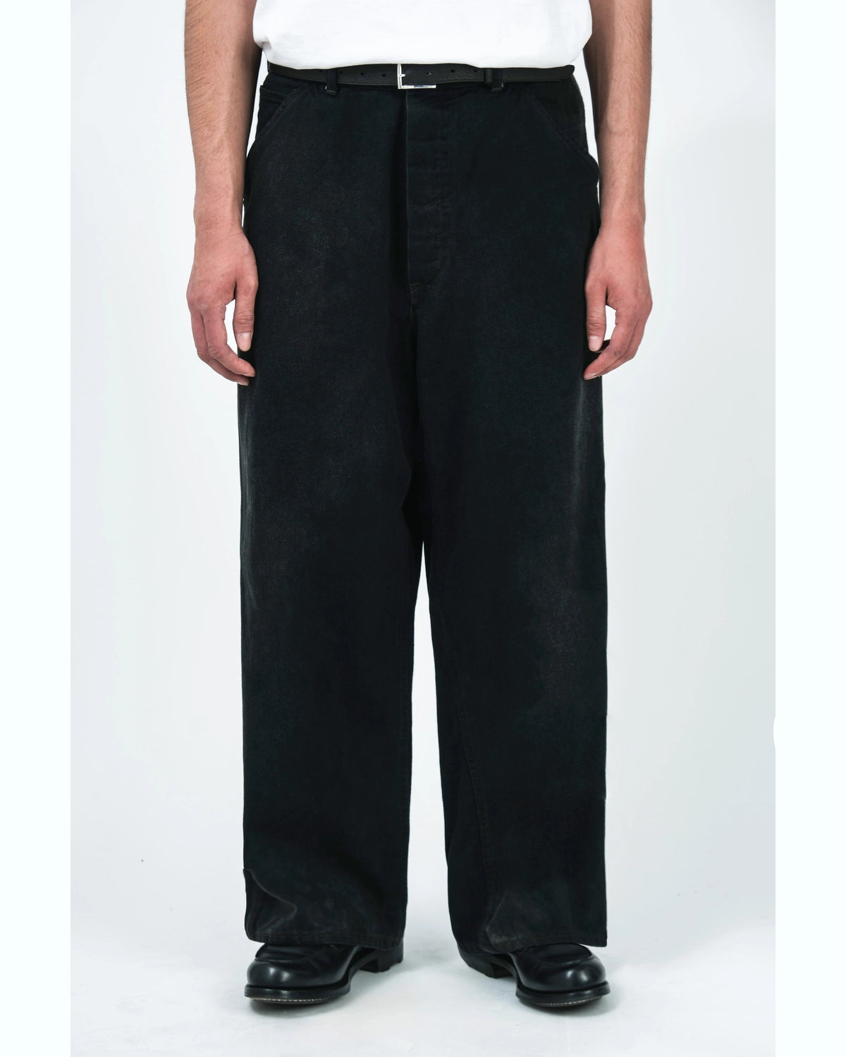A.PRESSE / Vintage Black Denim Work Pants (26SAP-04-35)