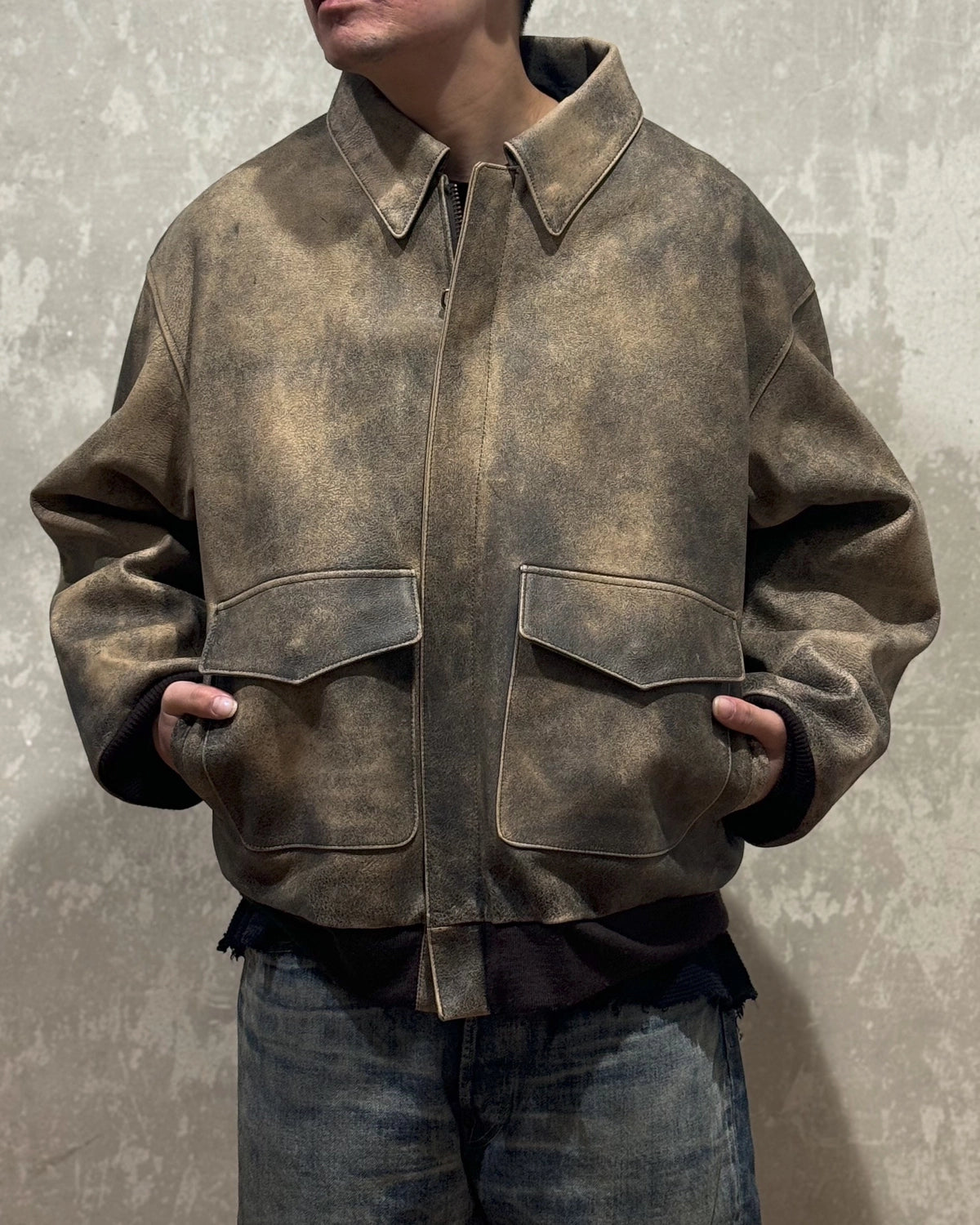 ©︎SAINT Mxxxxxx × SORAYAMA / SRYM_LEATHER A2 JKT (SM-HR1-0000-C80)