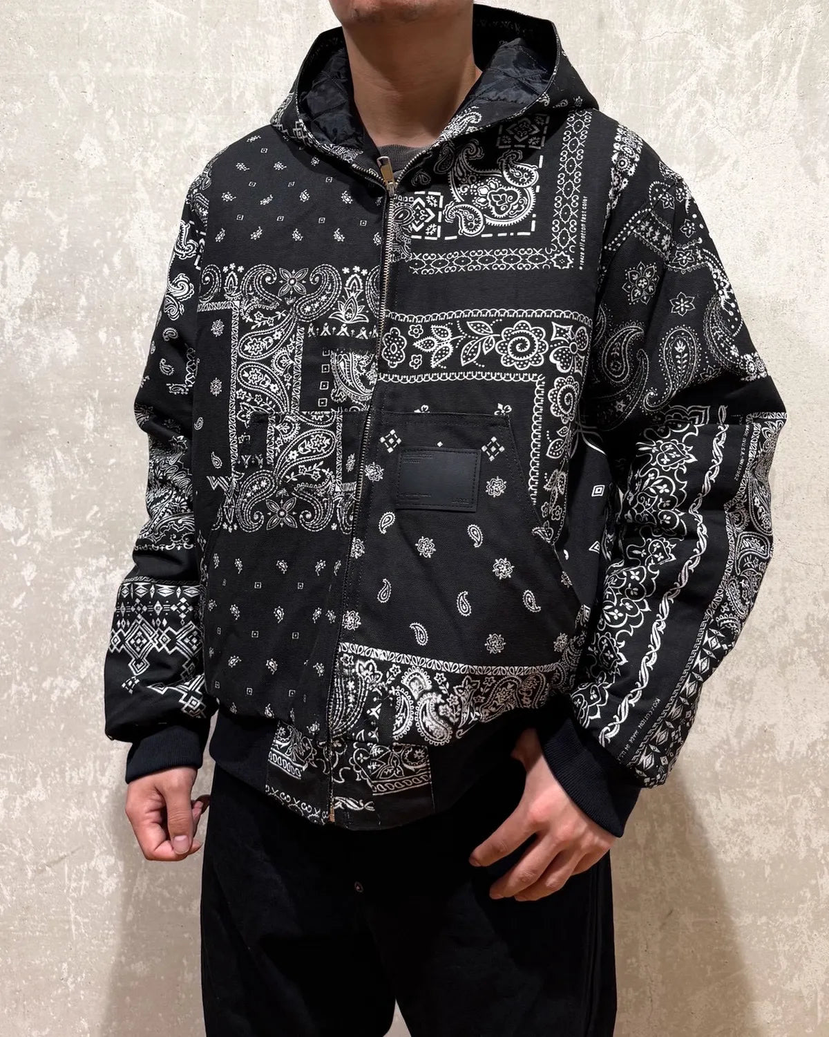 MIYAGIHIDETAKA -Rafu-  / Quilted Hoodie Jacket (MH027)