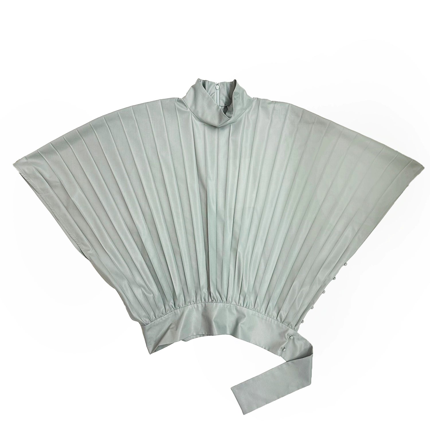 08sircus の Glossy lawn pleated top