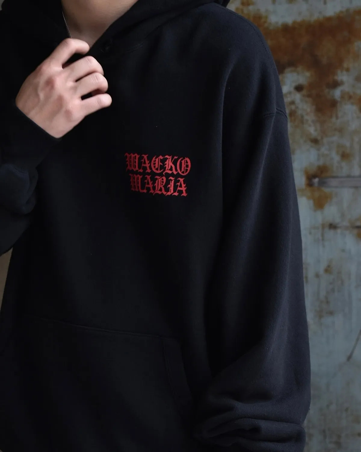 WACKO MARIA × DEATH ROW RECORDS / GARMENT DYED HOODED SWEAT SHIRT (DEATHROW-WM-SS02)