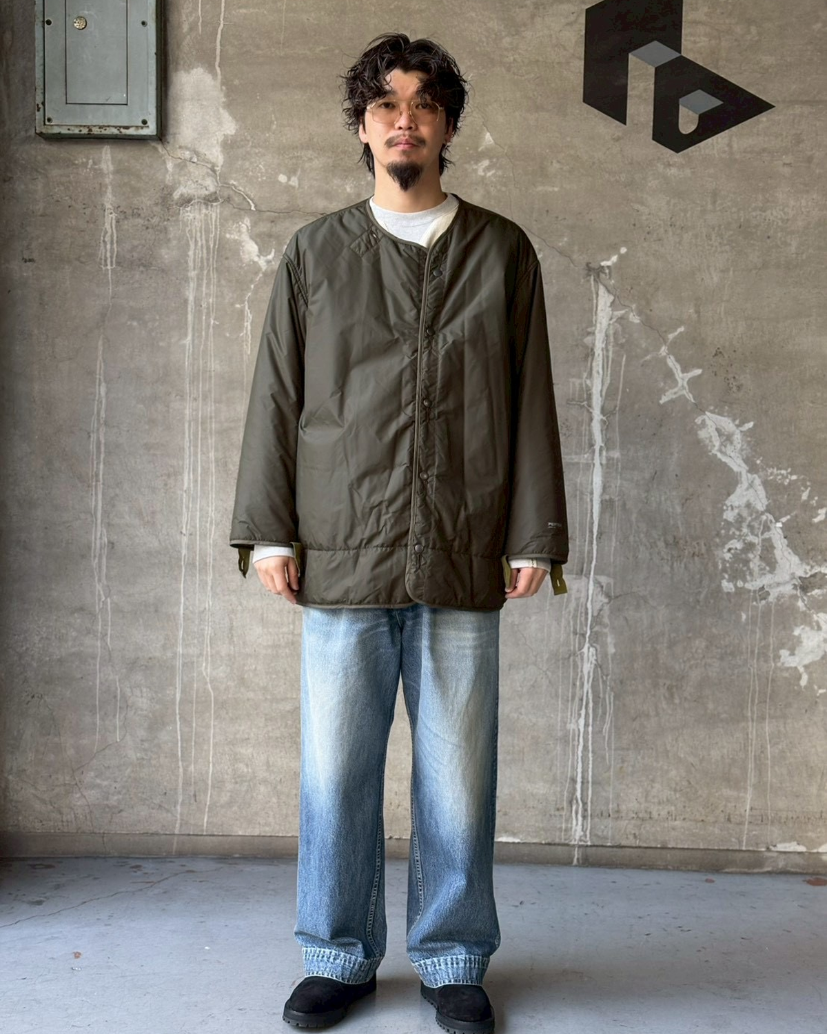 Graphpaper × N.HOOLYWOOD / Suvin Herringbone Fishtail Mods Coat (GM254-10060N)