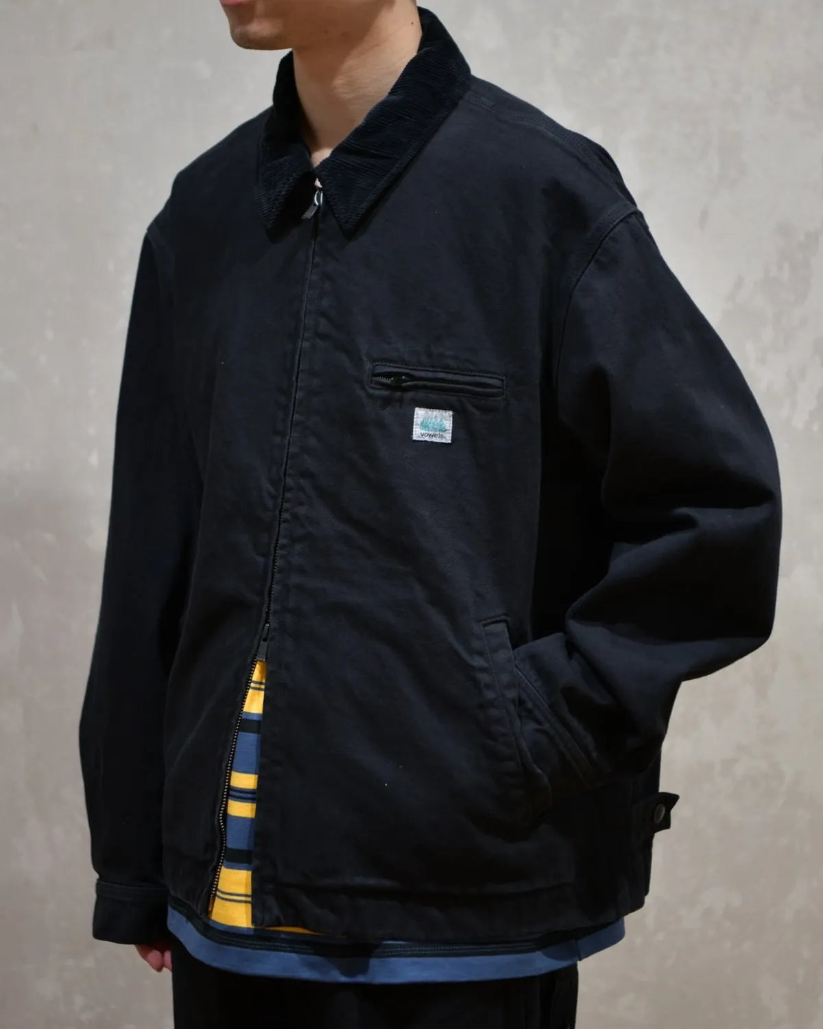 vowels / CORD COLLARED ZIP UP (VO-26SS-OW065)