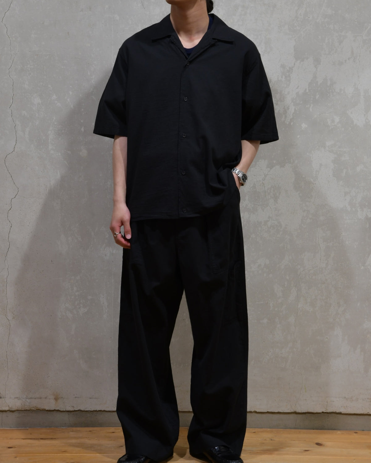 marka / OPEN COLLAR S/S SHIRT (M26A16SH01B)