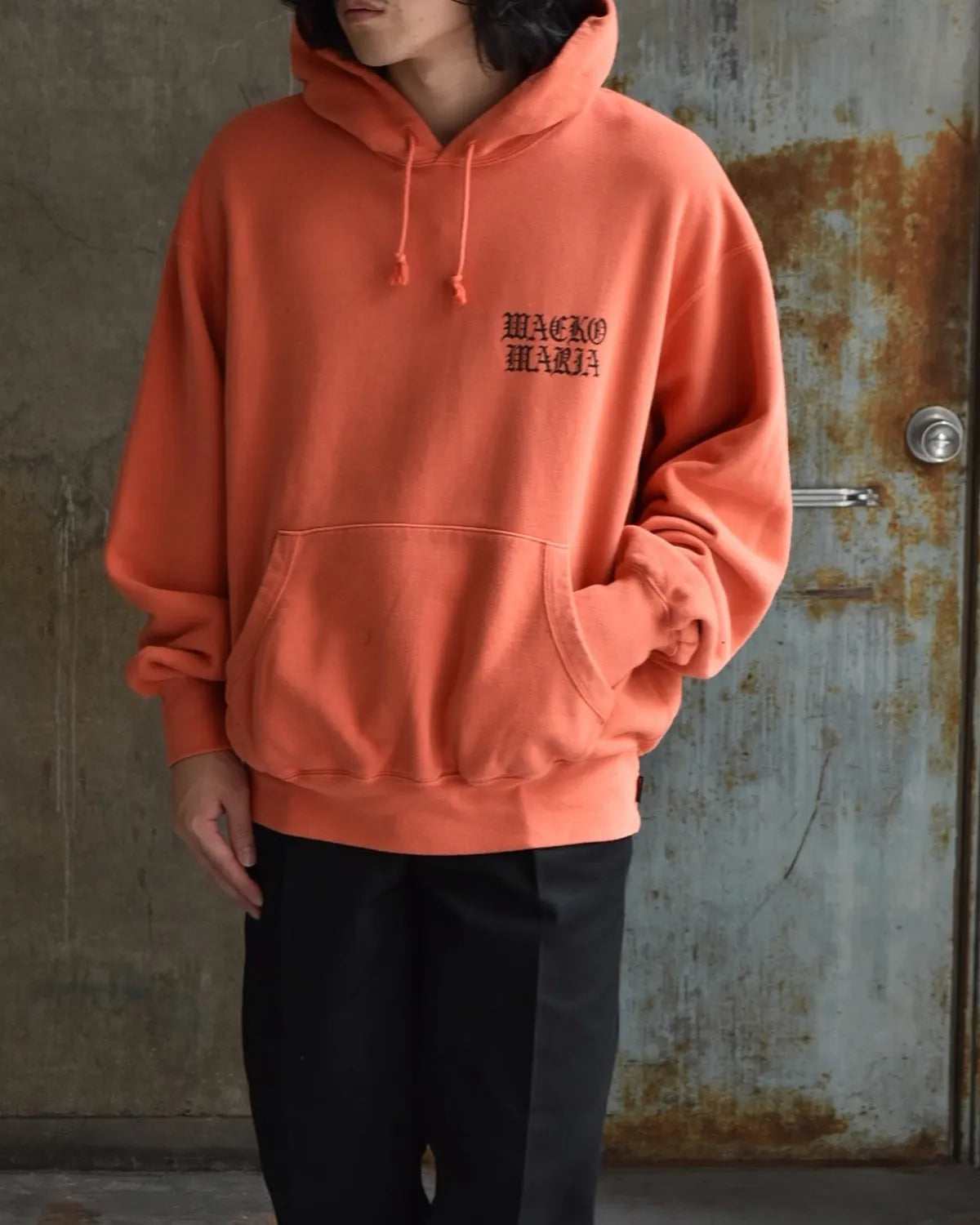 WACKO MARIA × DEATH ROW RECORDS / GARMENT DYED HOODED SWEAT SHIRT (DEATHROW-WM-SS02)