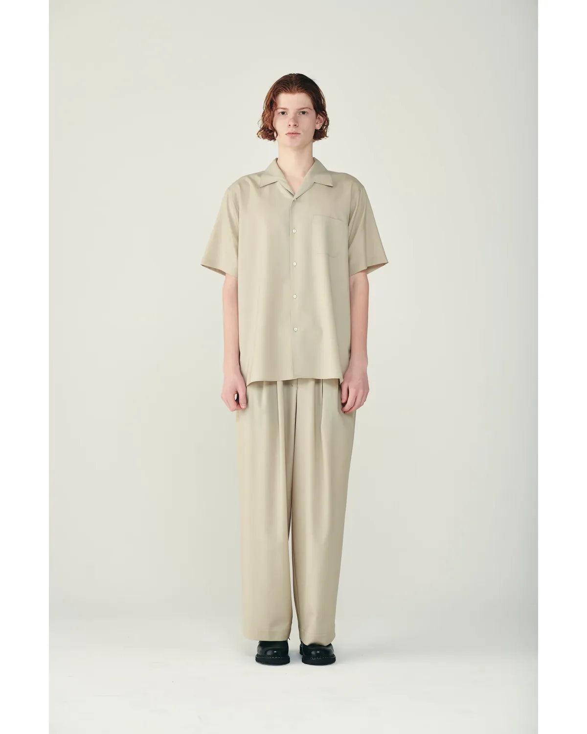 MARKAWARE / Organic Wool 2/80 Tropical / Triple Pleated Easy Trousers (A26B04PT02C)