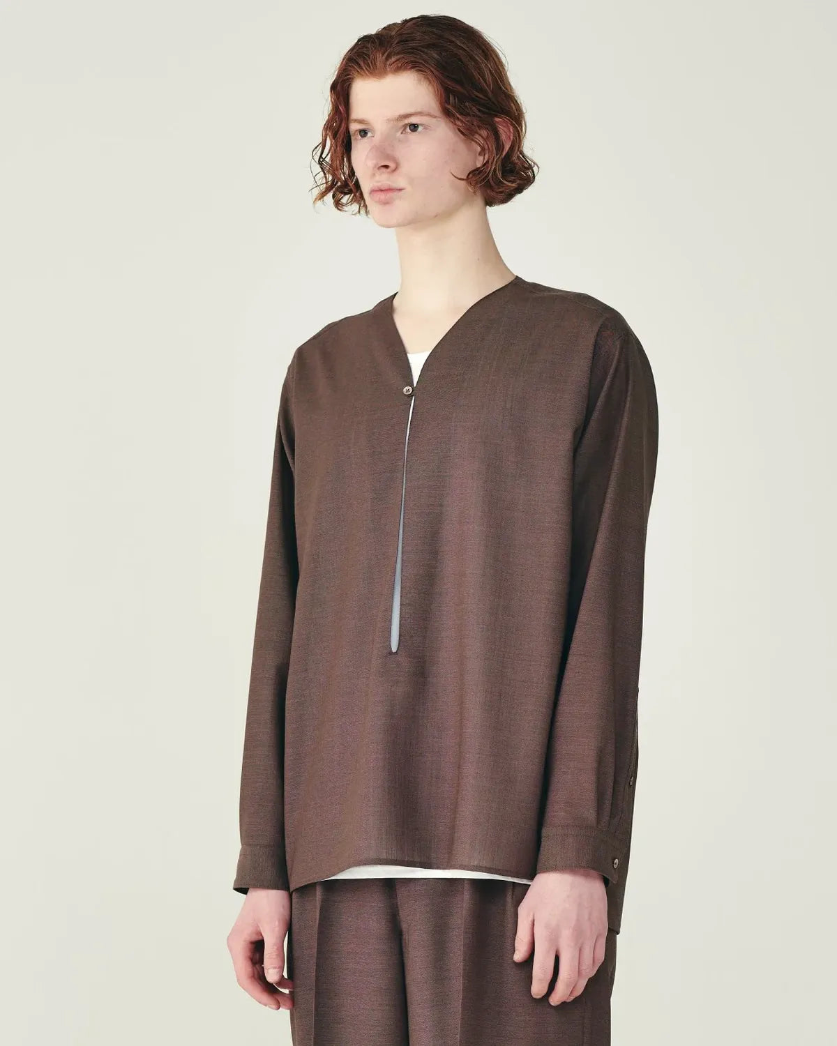 marka / Wool High Twist Tropical / Skipper Shirt (M26B08SH01C)