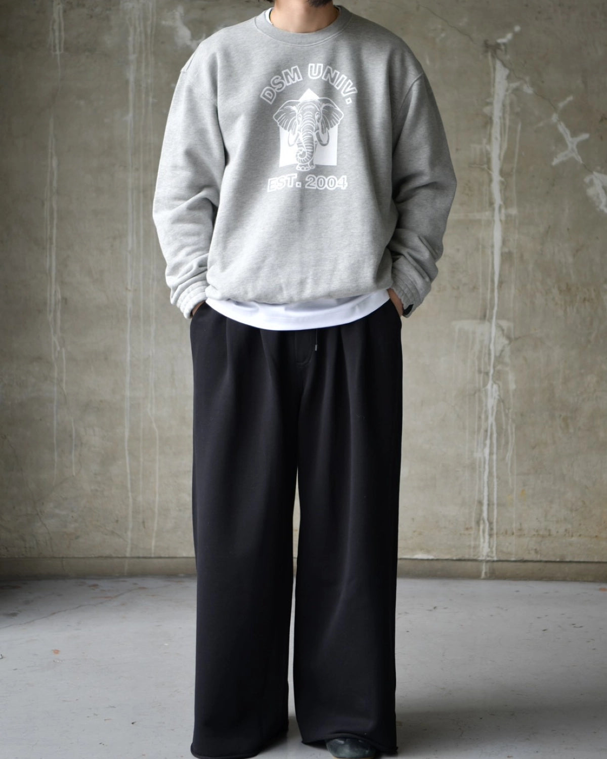 DOVER STREET MARKET kei ninomiya / CREWNECK COTTON BACK PILE KNIT (DSM01T006)