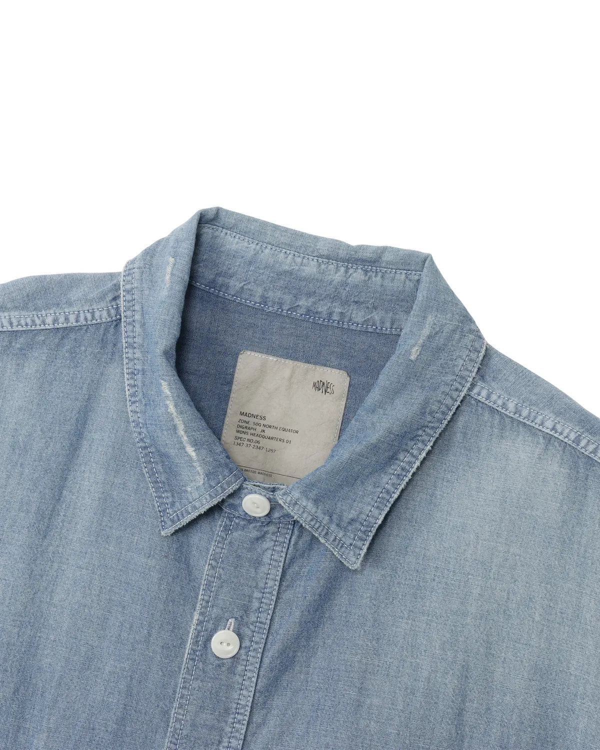 MADNESS / HARD AGING CHAMBRAY NEP BD SHIRT (25SS-SHT-JST1-D001)