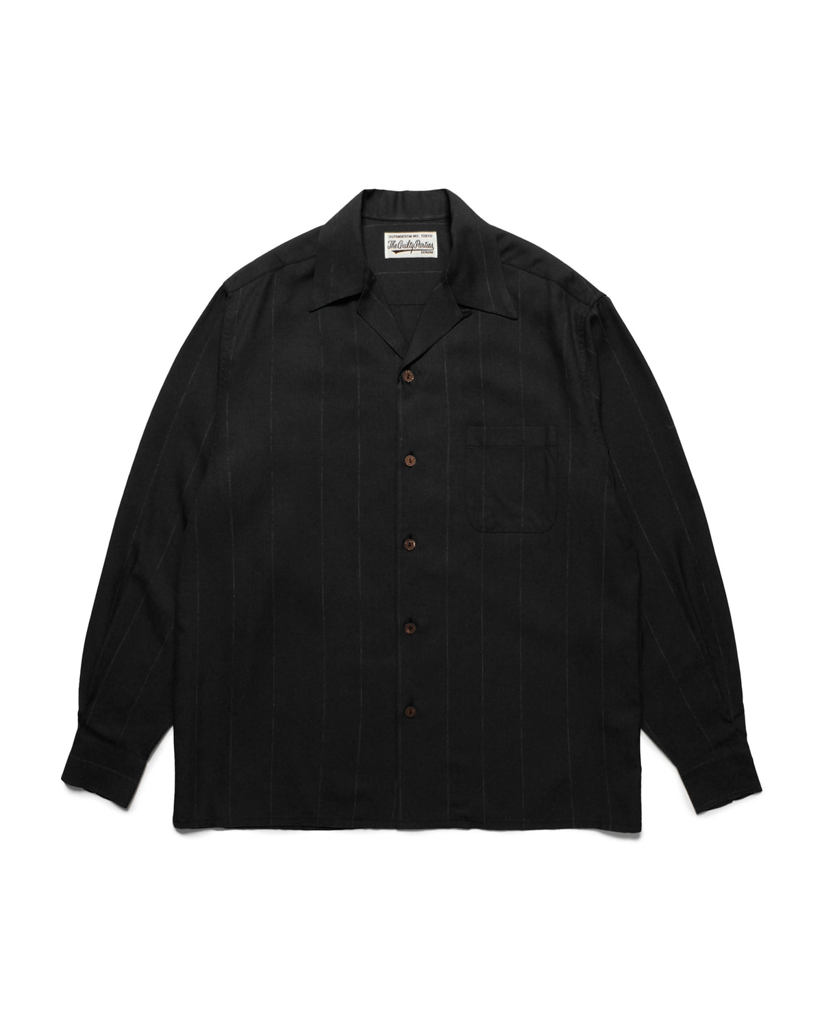 WACKO MARIA / KASURI OPEN COLLAR SHIRT L/S (25SSE-WMS-OC03)