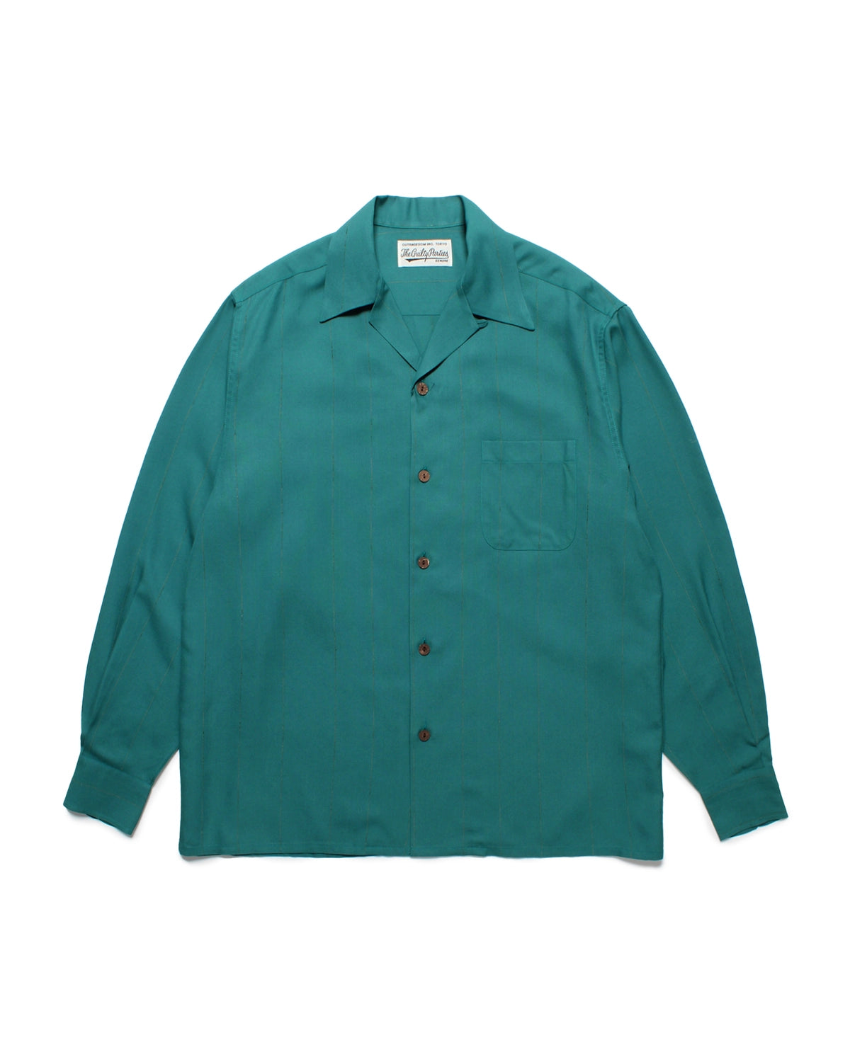 WACKO MARIA / KASURI OPEN COLLAR SHIRT L/S (25SSE-WMS-OC03)