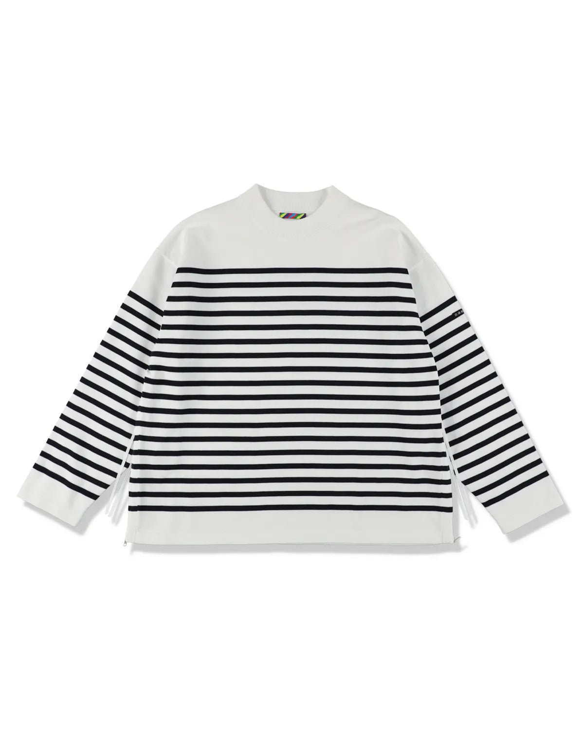 is-ness / KNIT VENTILATION BORDER LONG SLEEVE SHIRT (25SS_34_1007KNITT03)