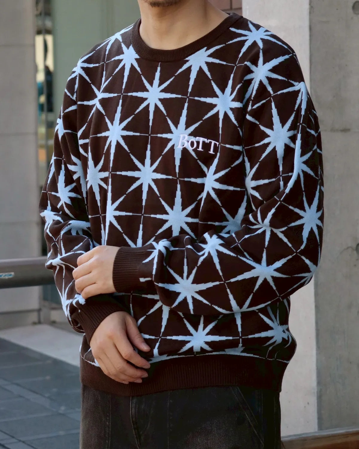 日産純正 BoTT Sparkle Jacquard Knit Sweater オレンジ 【公式通販】