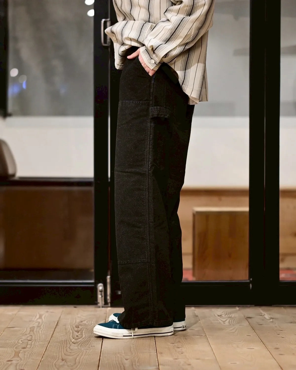 COOTIE PRODUCTIONS® / Grainy Denim Double Knee Painter Pants (CTE-26S120)