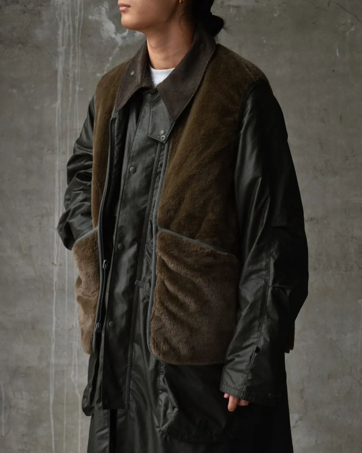 DAIWA PIER39 / TECH REVERSIBLE BRITISH HUNTER FUR VEST (BJ-44025W)