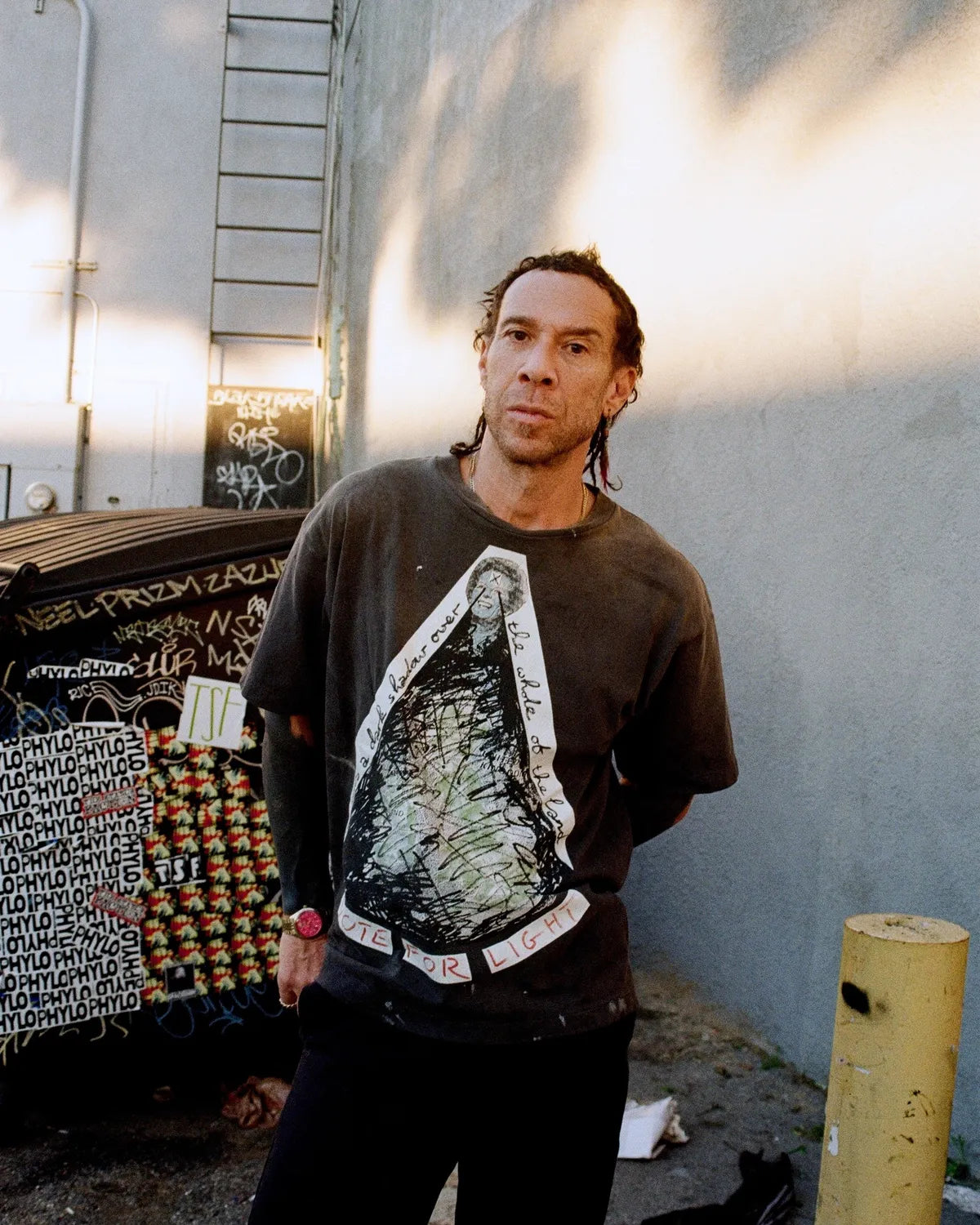 ©︎SAINT Mxxxxxx × Jamie Reid / JR_SS T-SHIRT / VOTE F LIGHT (SM-MK8-0000-C01)