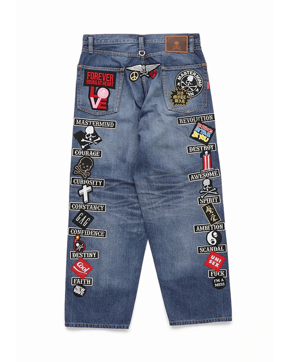 mastermind JAPAN / MJ PATCHED WIDE STRAIGHT DENIM PANTS (MJ26EE1-PA025)
