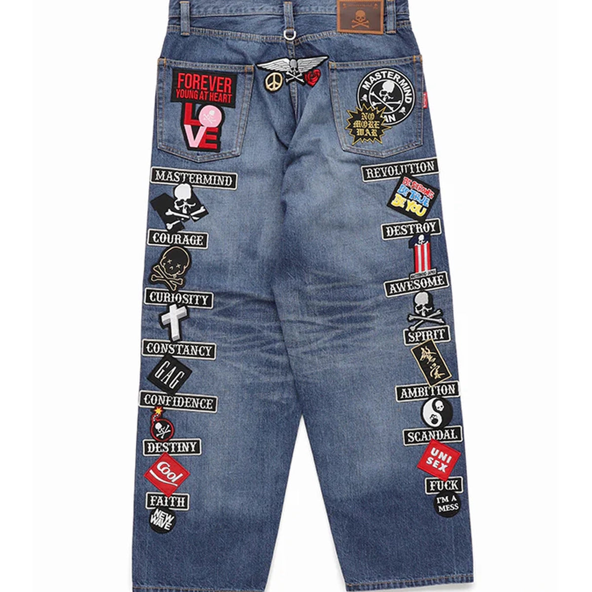 mastermaind JAPAN / MJ PATCHED WIDE STRAIGHT DENIM PANTS (MJ26EE1