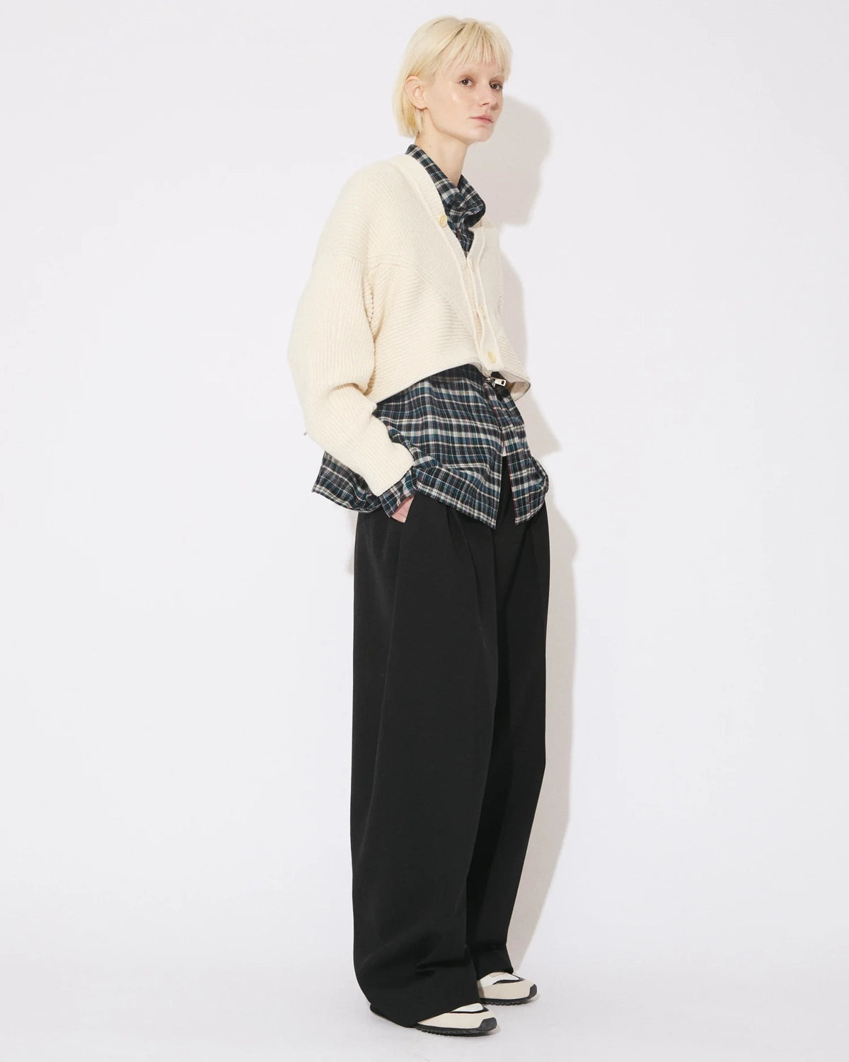 beautiful people / double-end fluffed cotton cardigan -Women's- (1646212001)