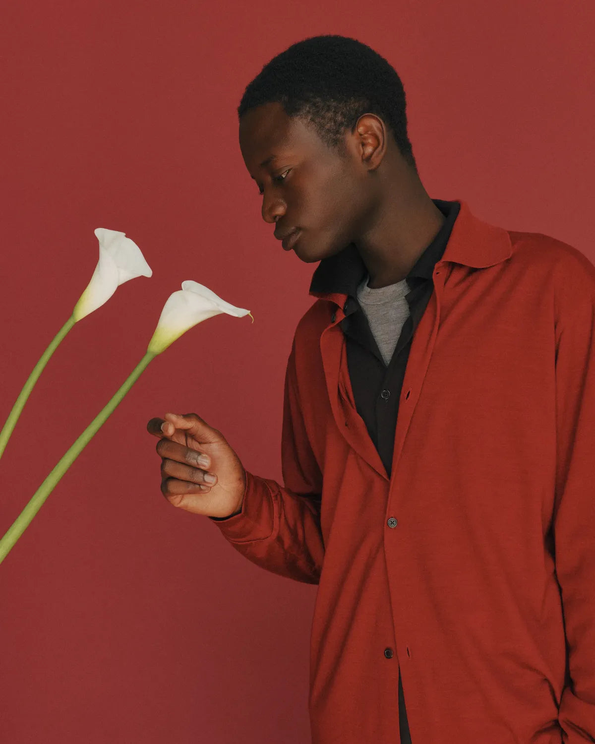 marka / Super 100s Washable Wool Jersey / Shirt Cardigan (M26C15CS01C)