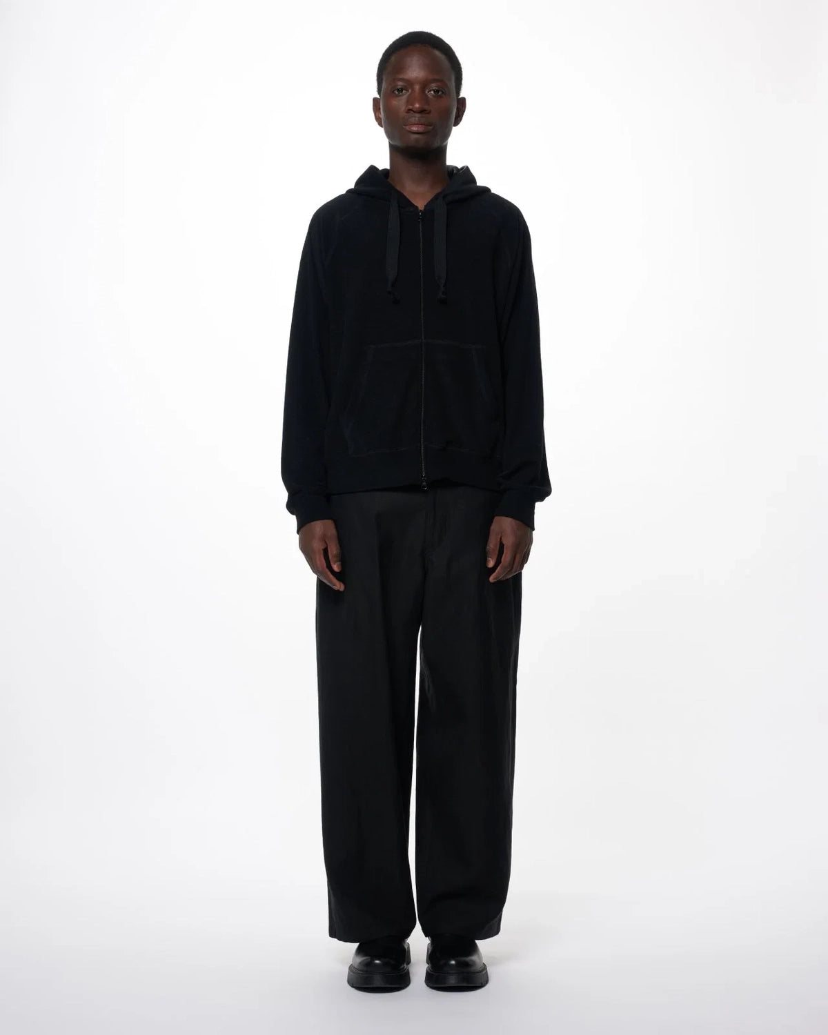 marka / Super 140s Washable Wool Pile Knit / Zip Parka (M26C14CS02C)