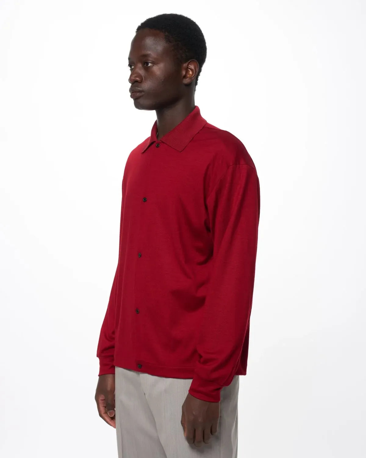 marka / Super 100s Washable Wool Jersey / Shirt Cardigan (M26C15CS01C)