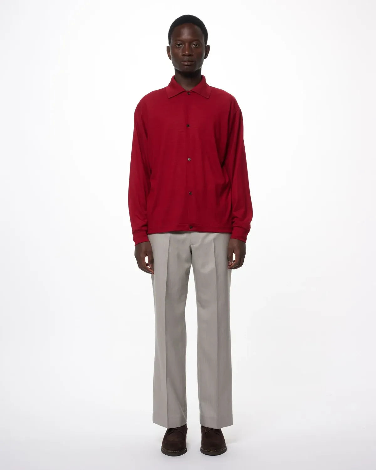 marka / Super 100s Washable Wool Jersey / Shirt Cardigan (M26C15CS01C)