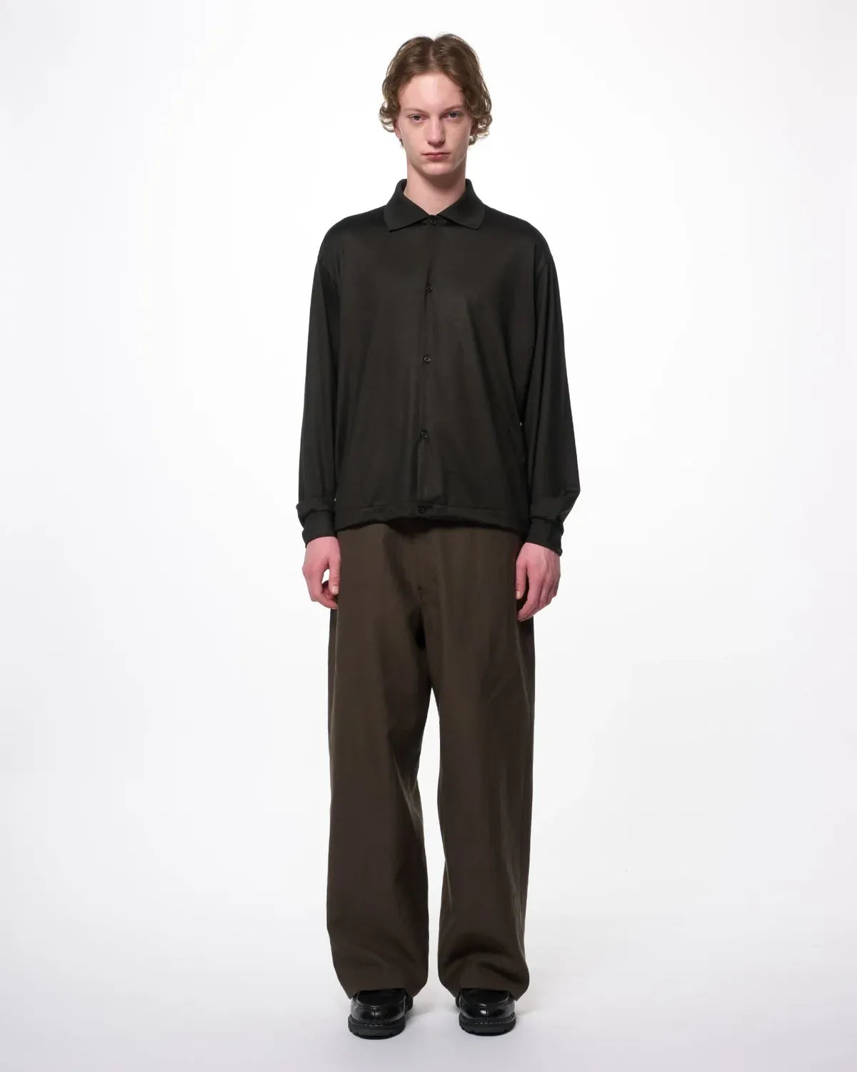 marka / Super 100s Washable Wool Jersey / Shirt Cardigan (M26C15CS01C)