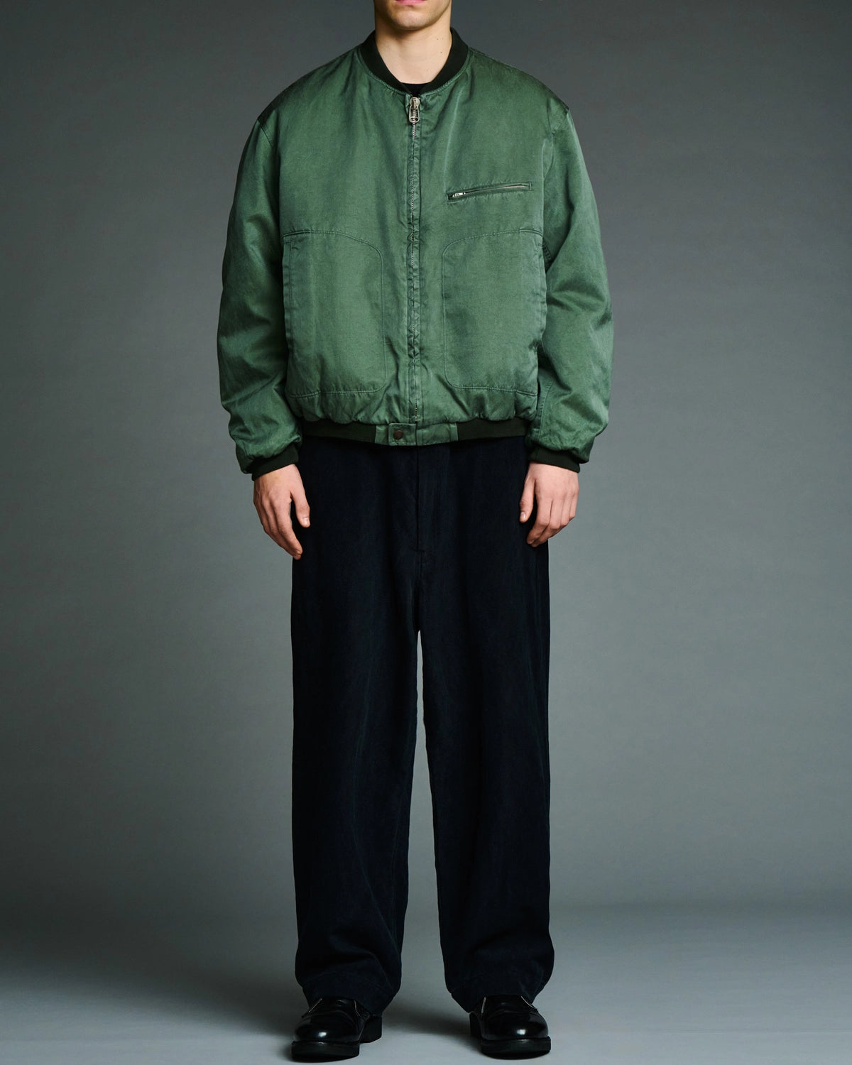 A.PRESSE / Vintage Silk Air Force Jacket (26AAP-01-33)